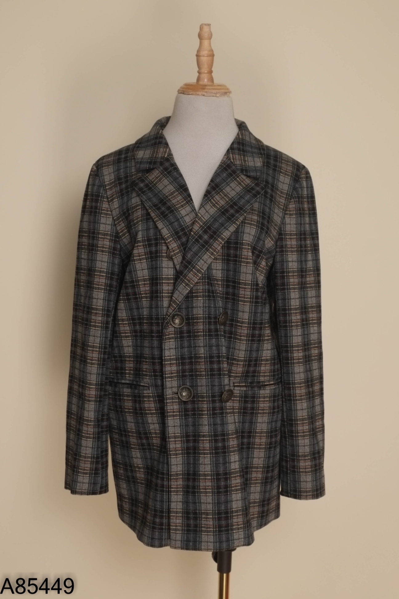 Blazer xanh trơn dáng dài