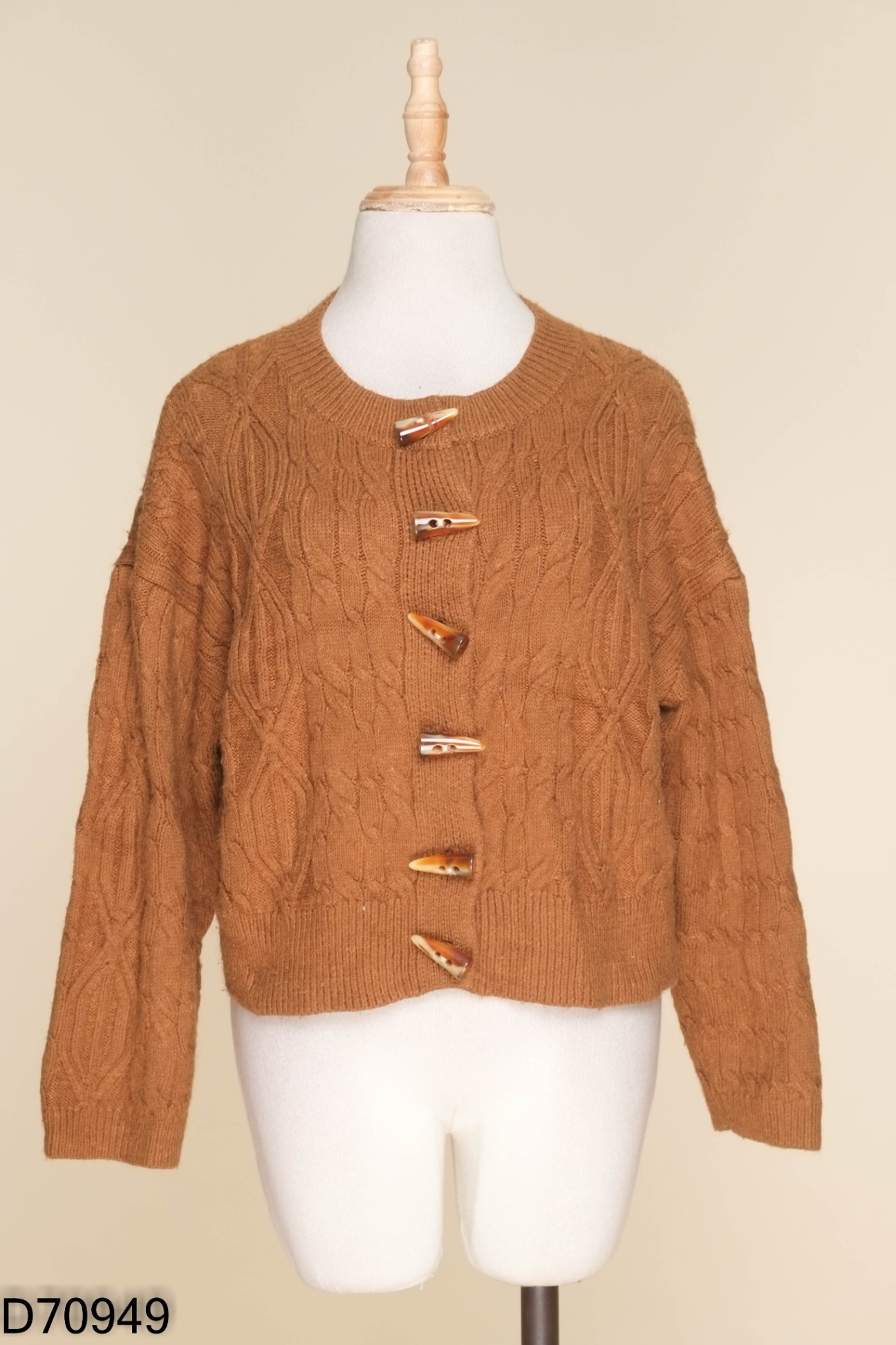 Cardigan nâu crotop