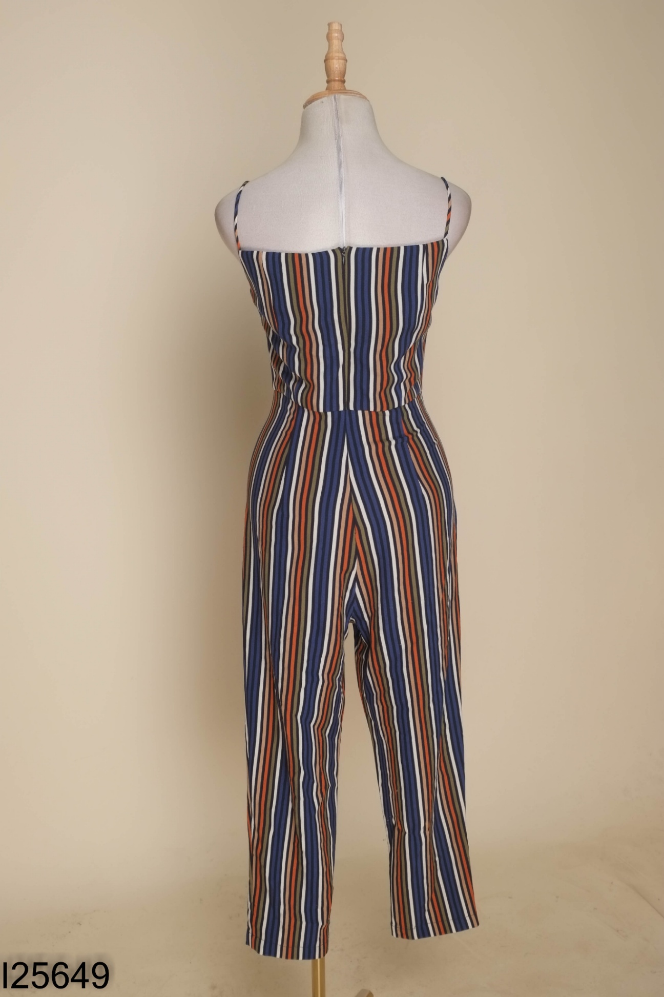 Jumpsuit kẻ xanh đen trắng nâu ADORE DRESS