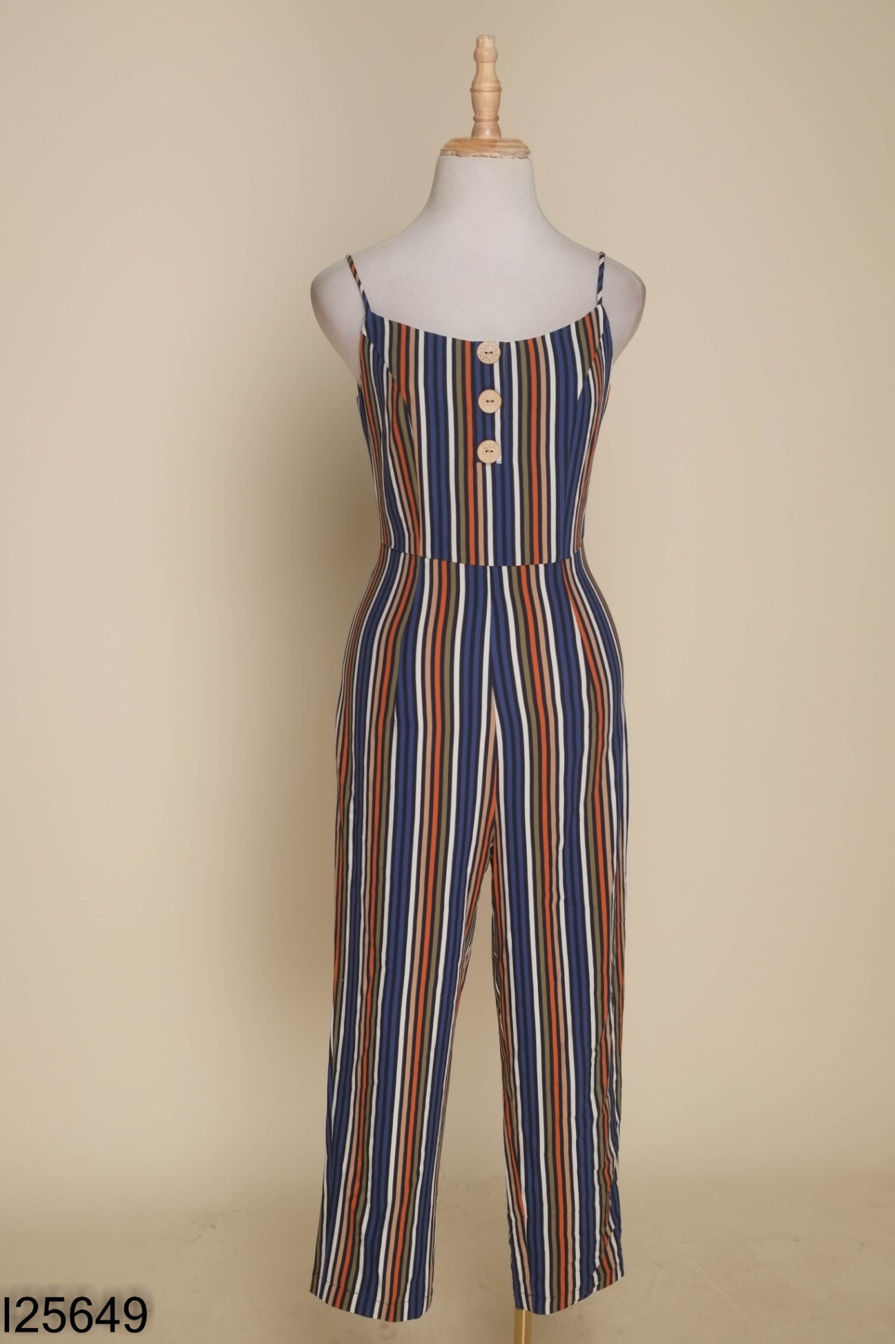 Jumpsuit kẻ xanh đen trắng nâu ADORE DRESS