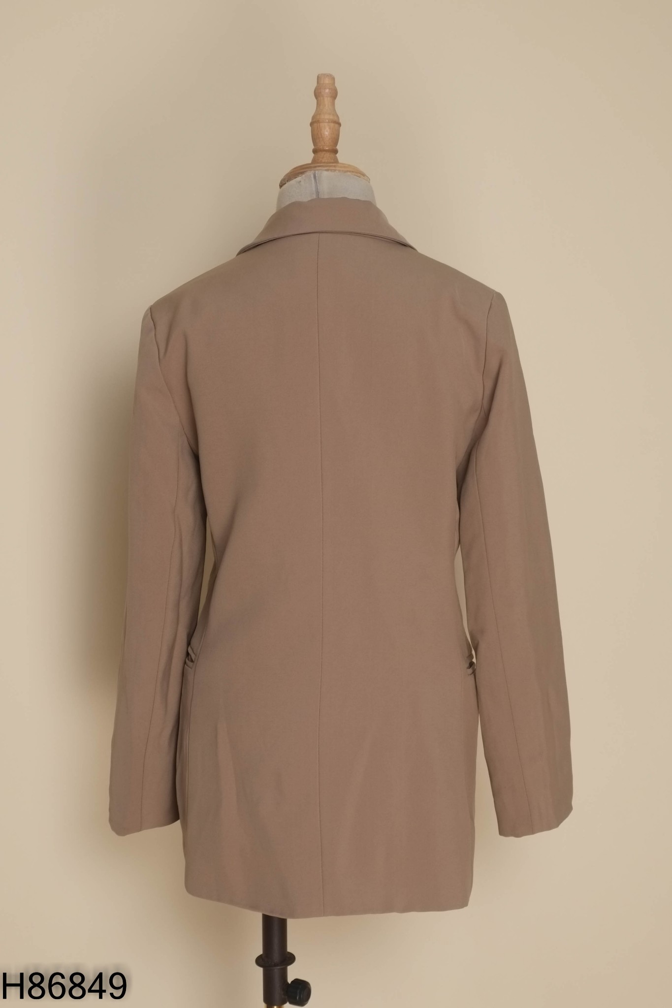 Áo blazer nâu trơn