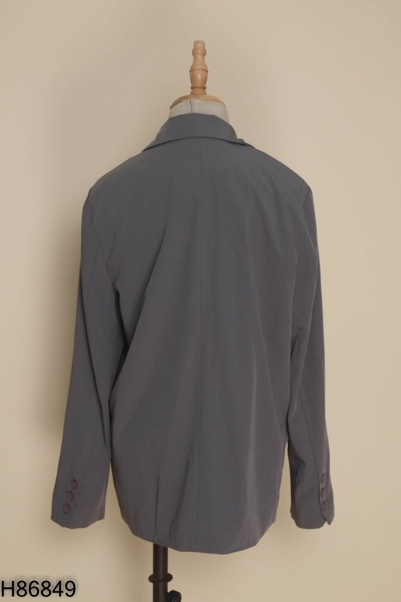 Áo blazer xám trơn
