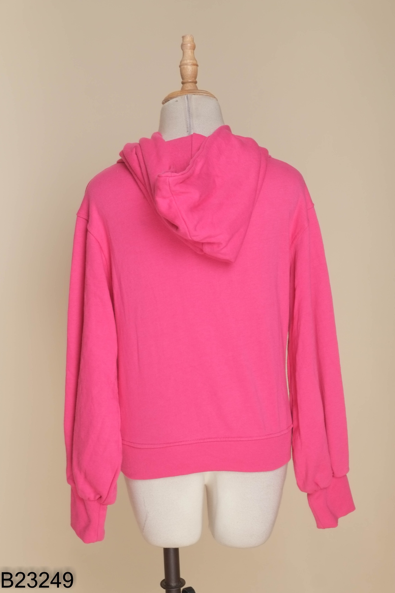 Áo hoodie hồng trơn