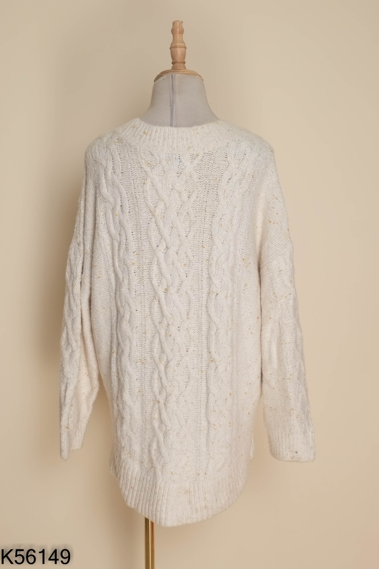 Áo len cardigan be đốm nâu