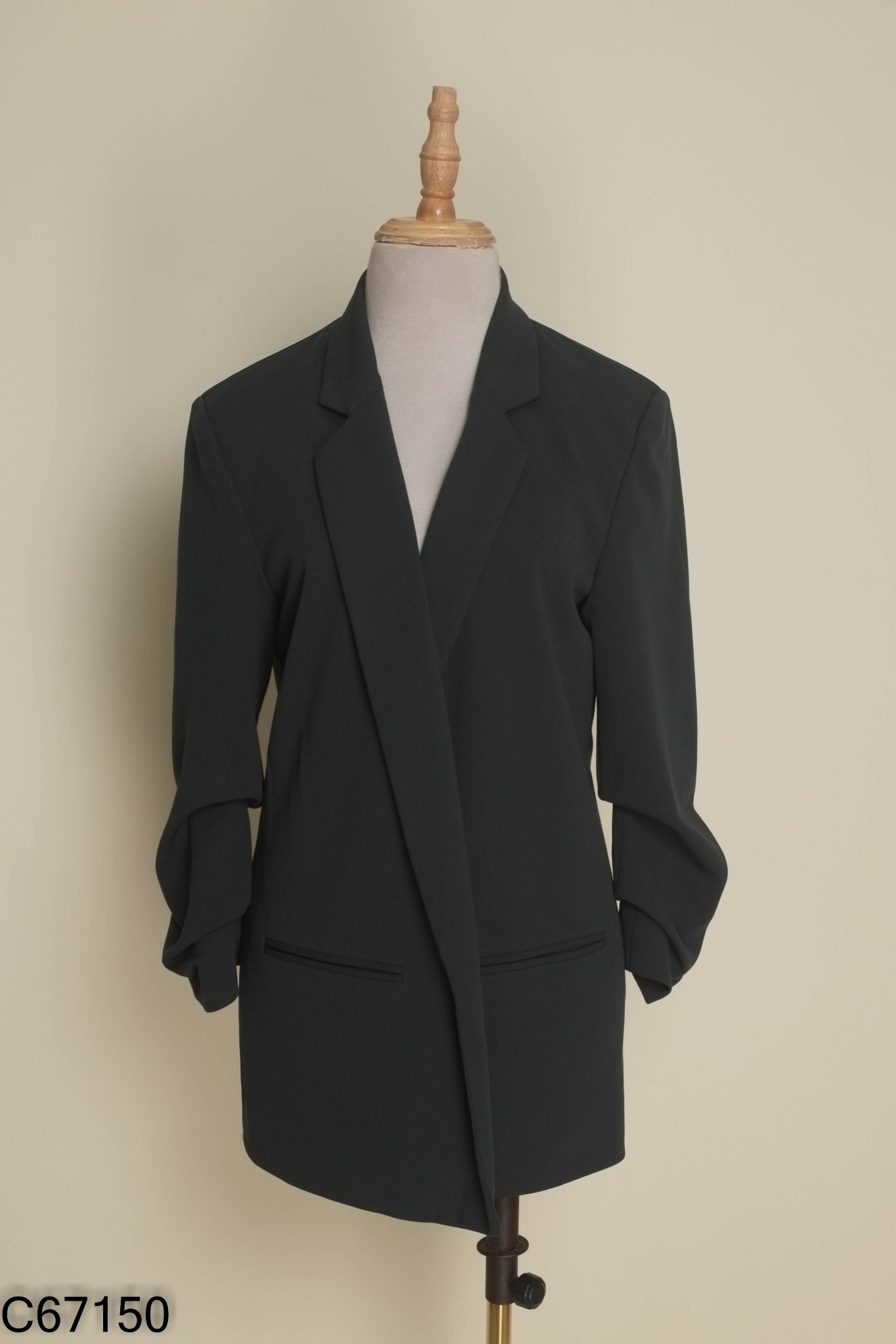 Áo blazer TOPSHOP xanh tay dúm