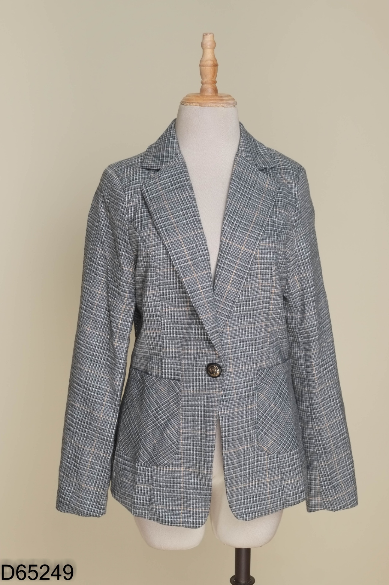 Blazer xám kẻ