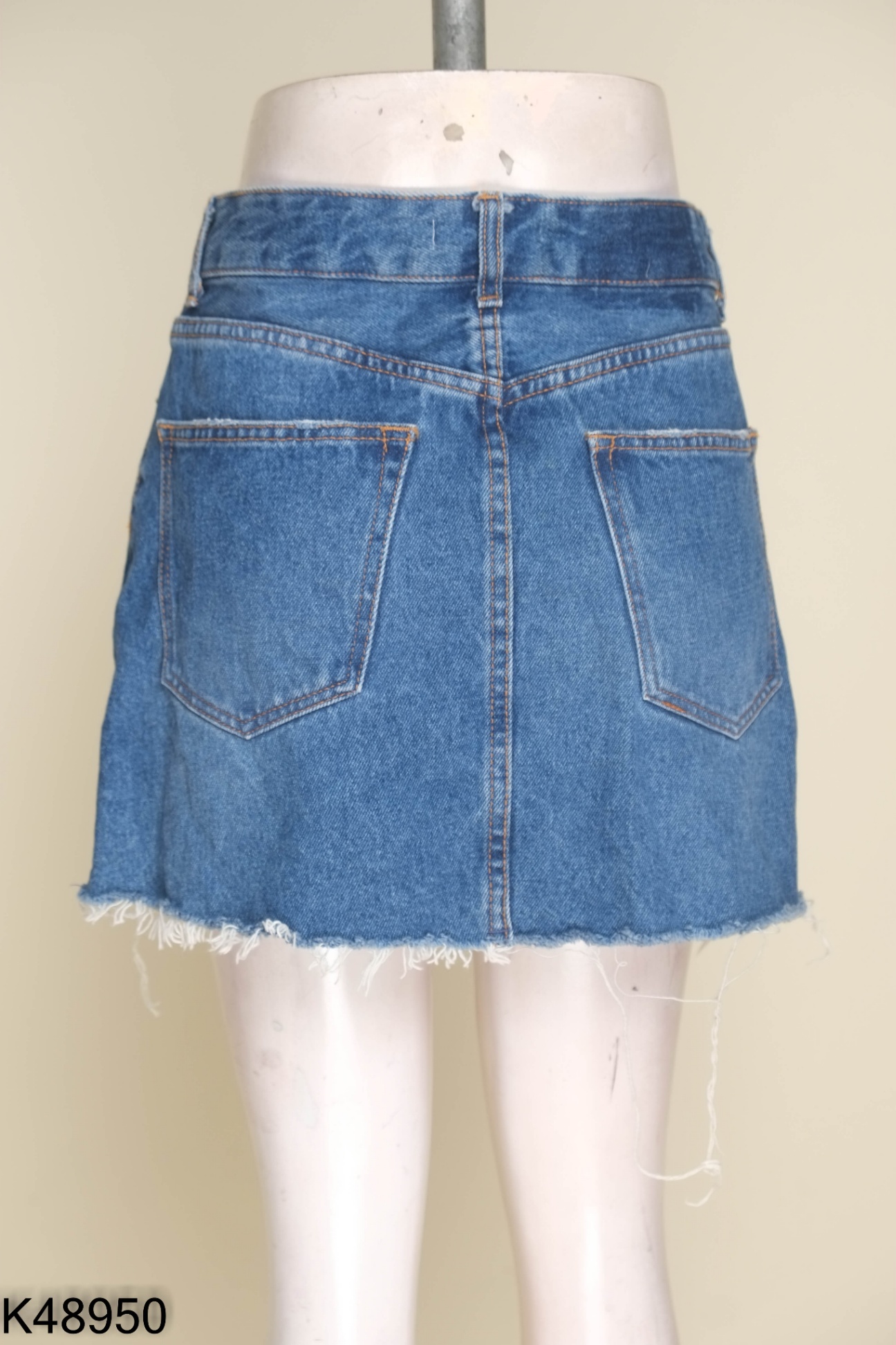Chân váy jeans BERSHKA xanh