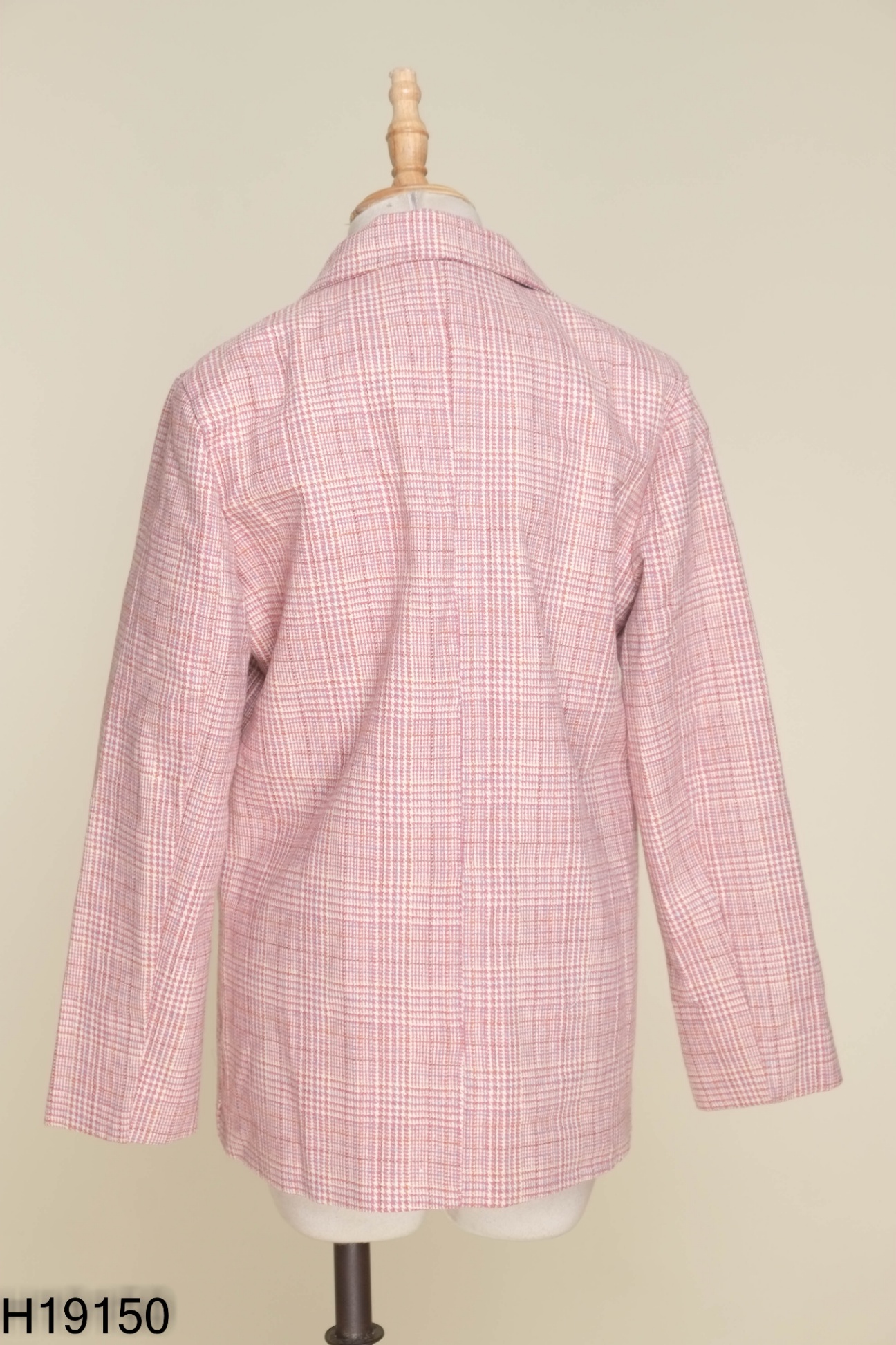NEWTAG Áo blazer hồng kẻ