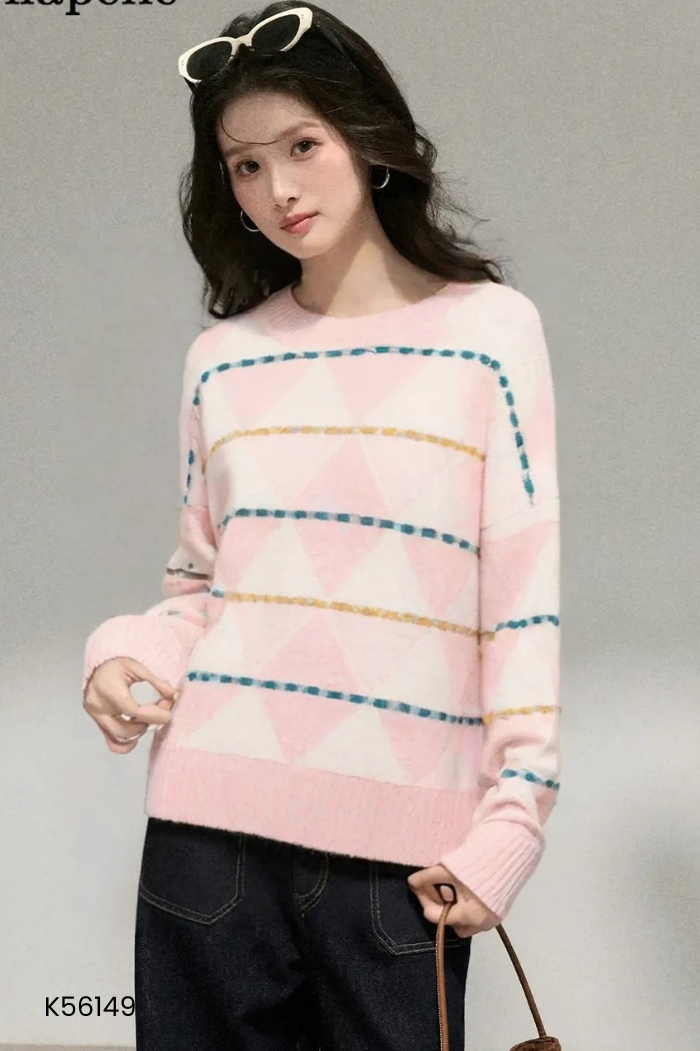 Áo len cardigan be thêu quả