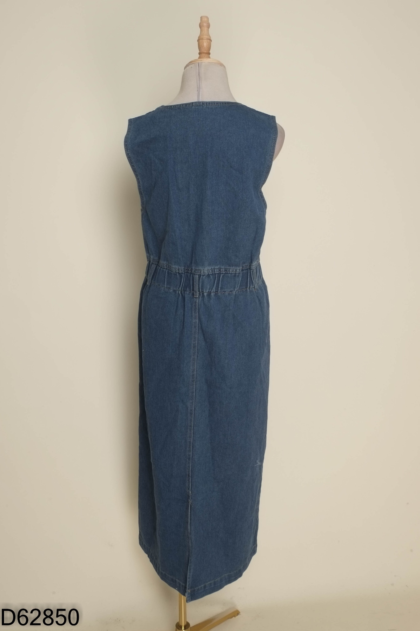 Váy sát nách jeans xanh
