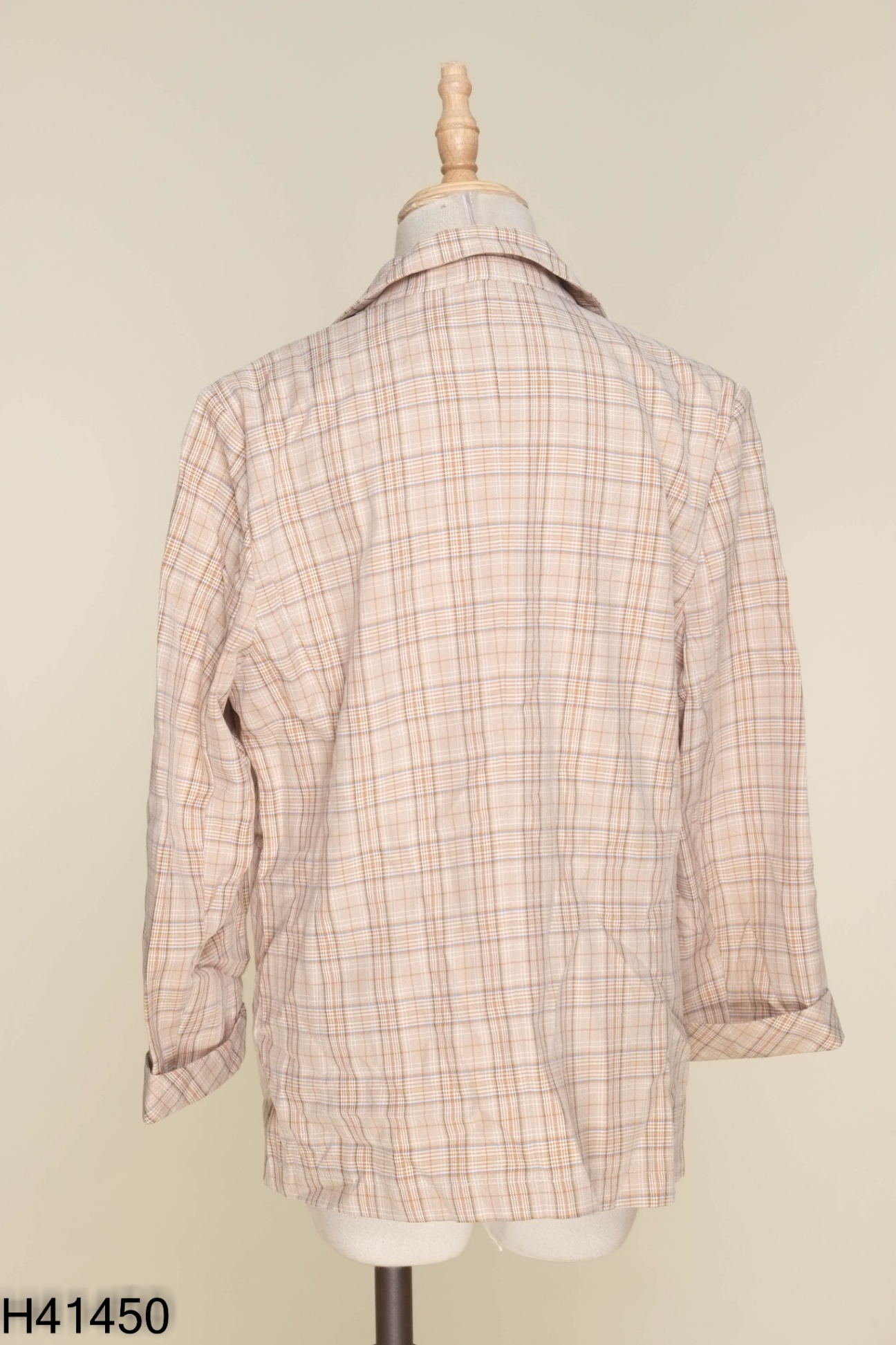 Áo blazer nâu kẻ