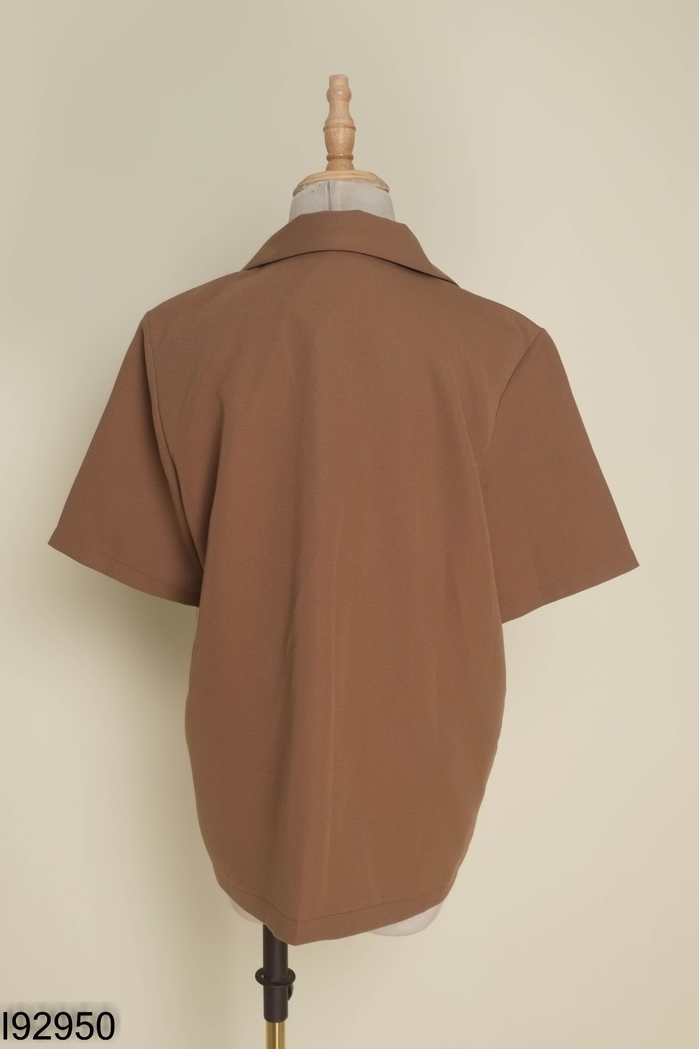 Áo blazer nâu ngắn tay
