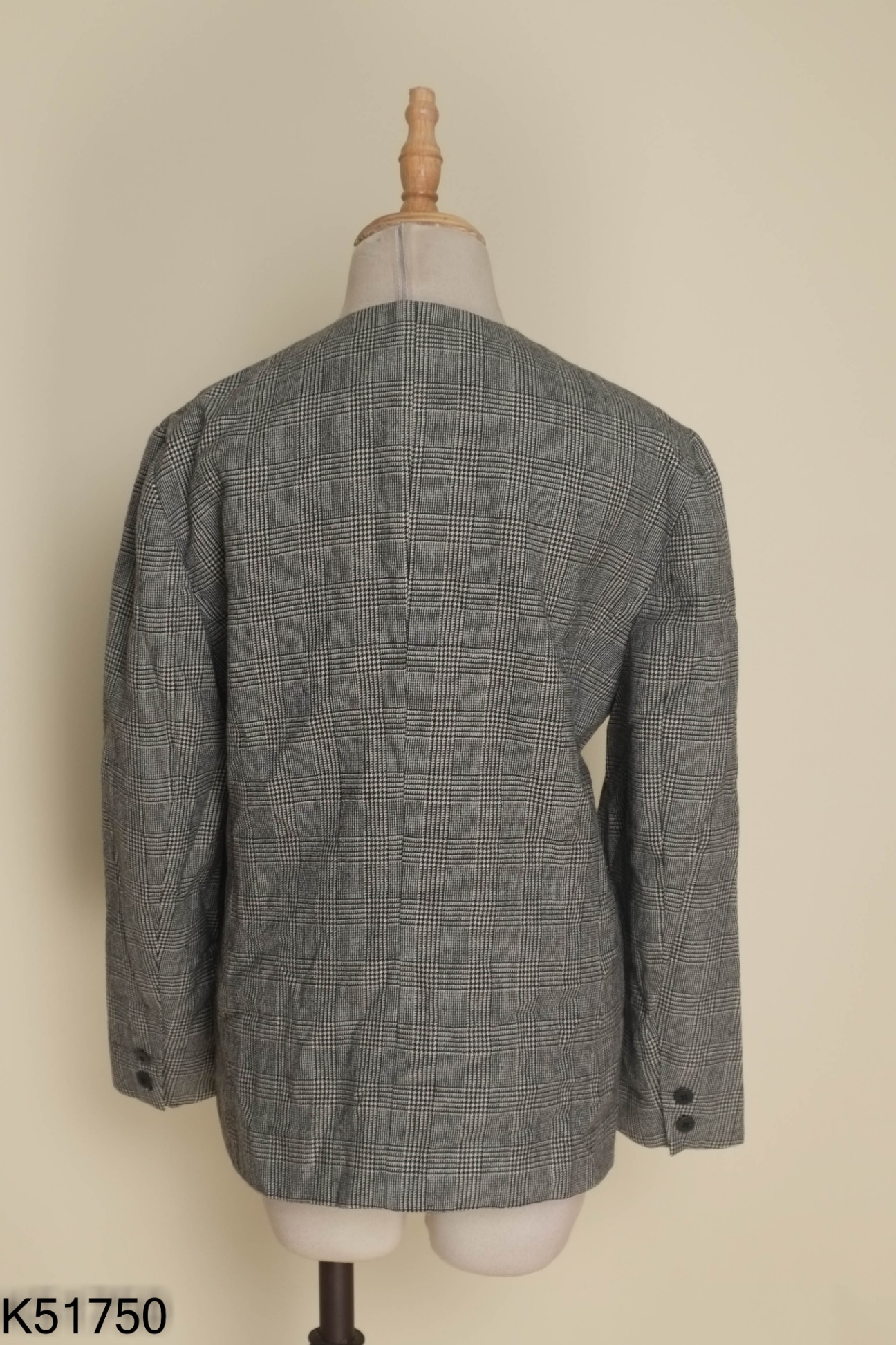 Áo khoác blazers xám kẻ