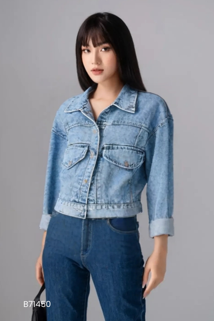 Áo khoác jeans xanh
