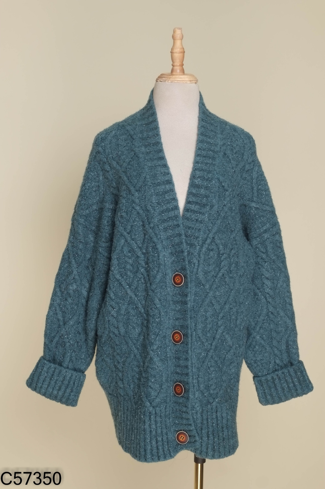 Áo cardigan xanh lá