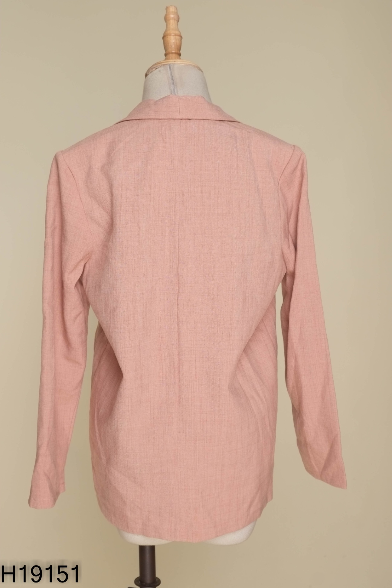 Áo blazer hồng trơn