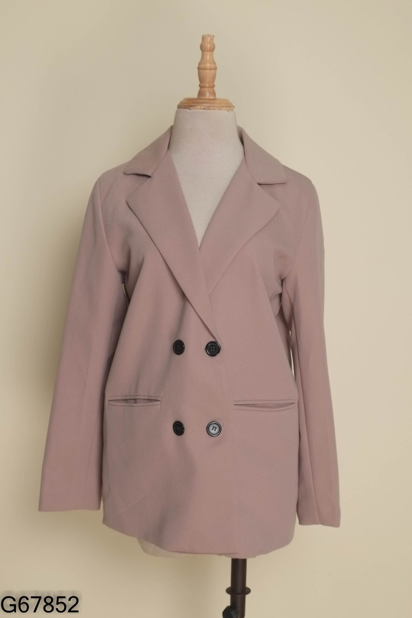 Áo khoác blazer be đậm trơn