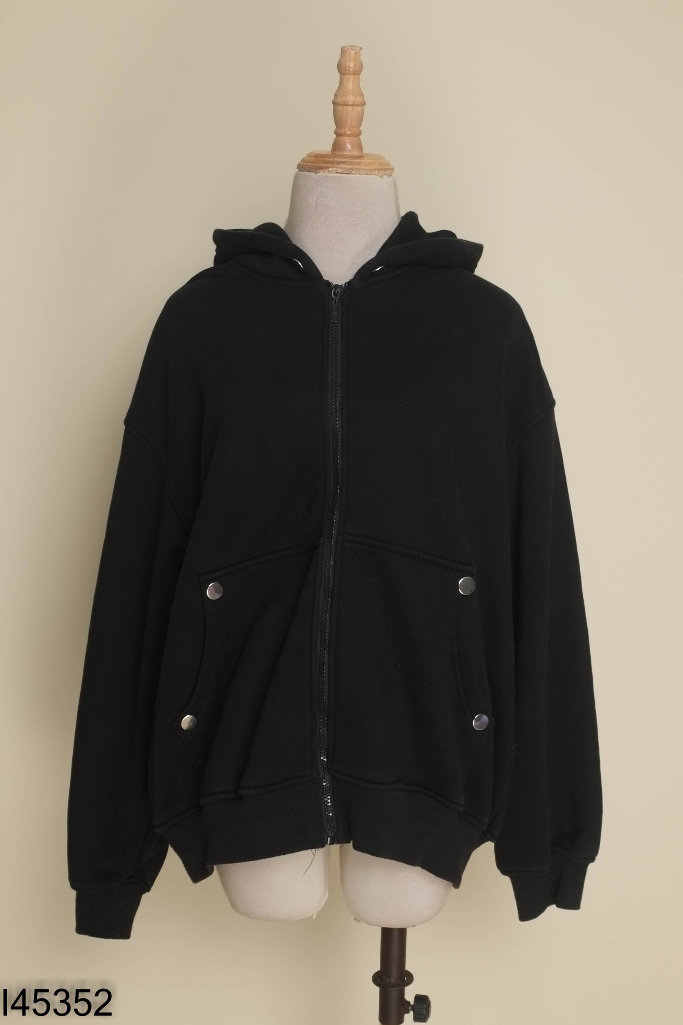 Áo hoodie zip đen trơn THE GOOD