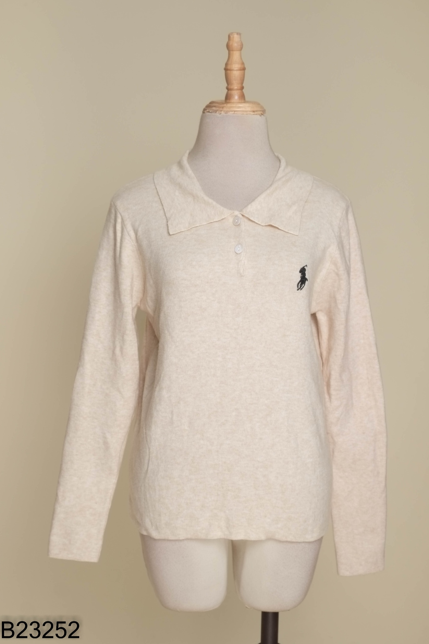 Áo len be cổ polo