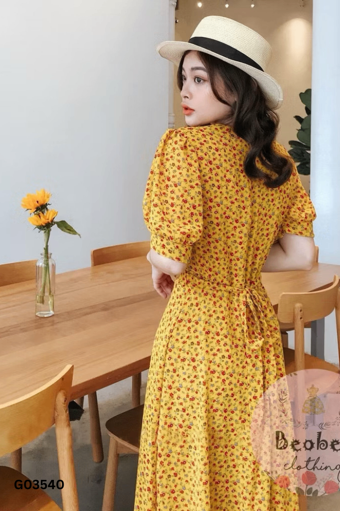 Jumposuits HOA VY vàng hoa nhí