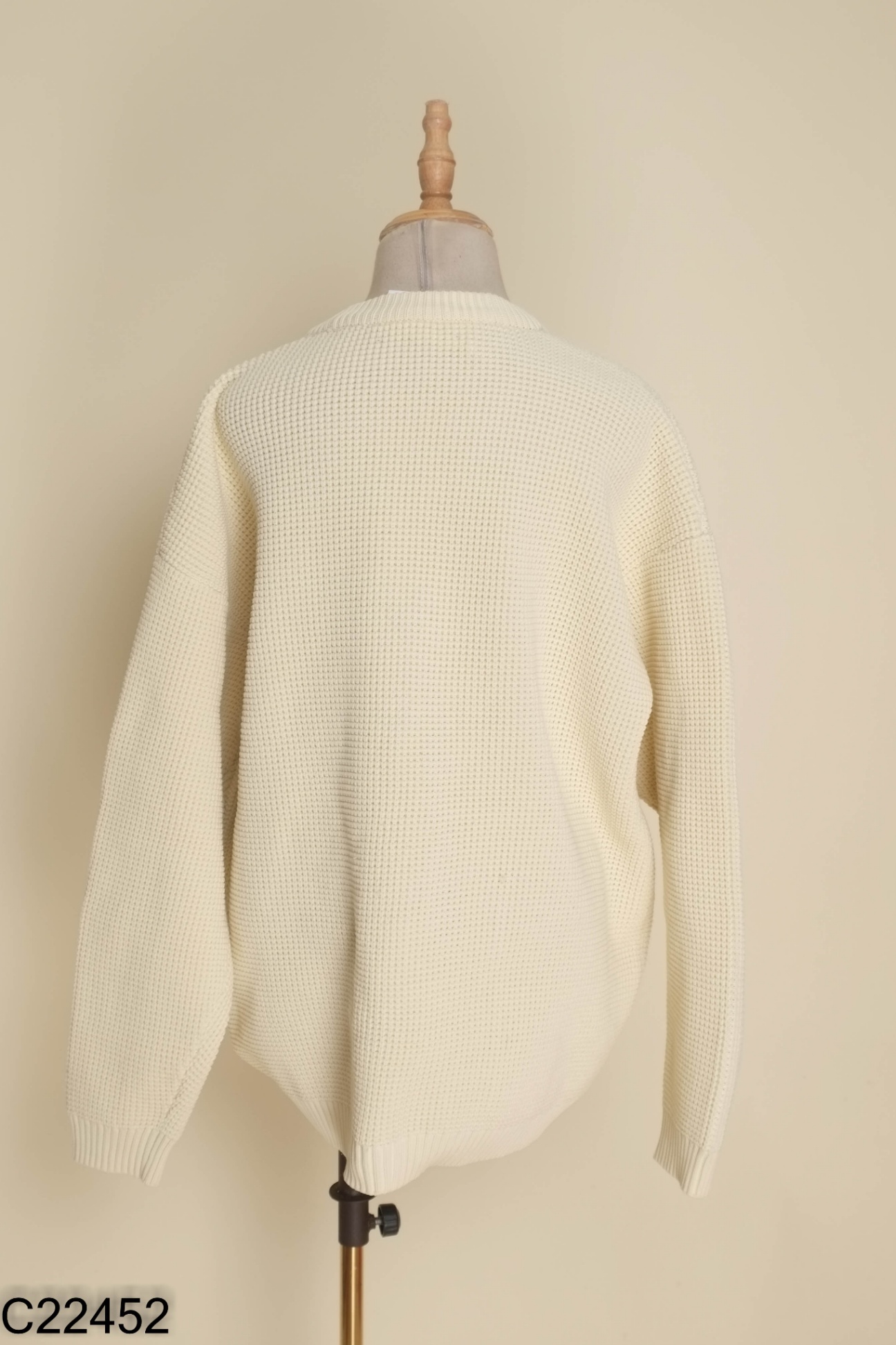 Áo cardigan len be phối cúc