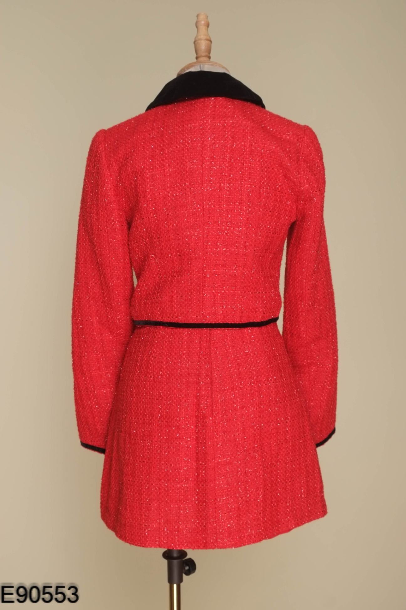 SET áo dạ đỏ GLAM+ chân váy