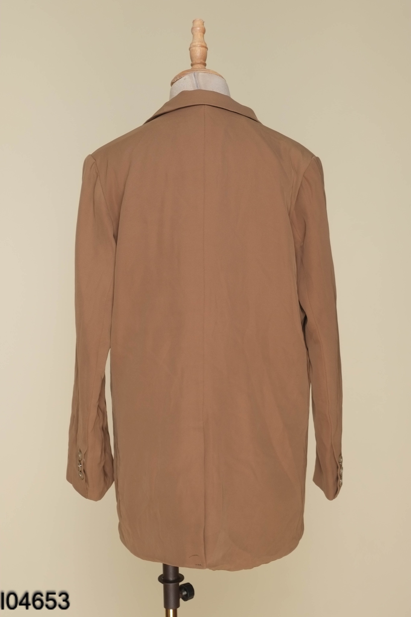 Áo khoác blazer nâu trơn phối túi