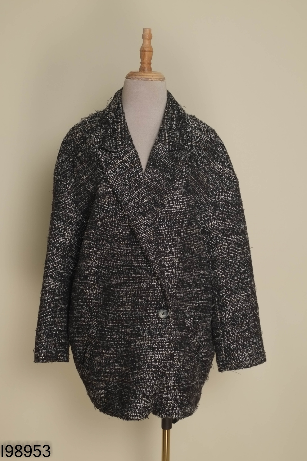 Áo dạ xám HM cổ vest (sờn nhẹ)