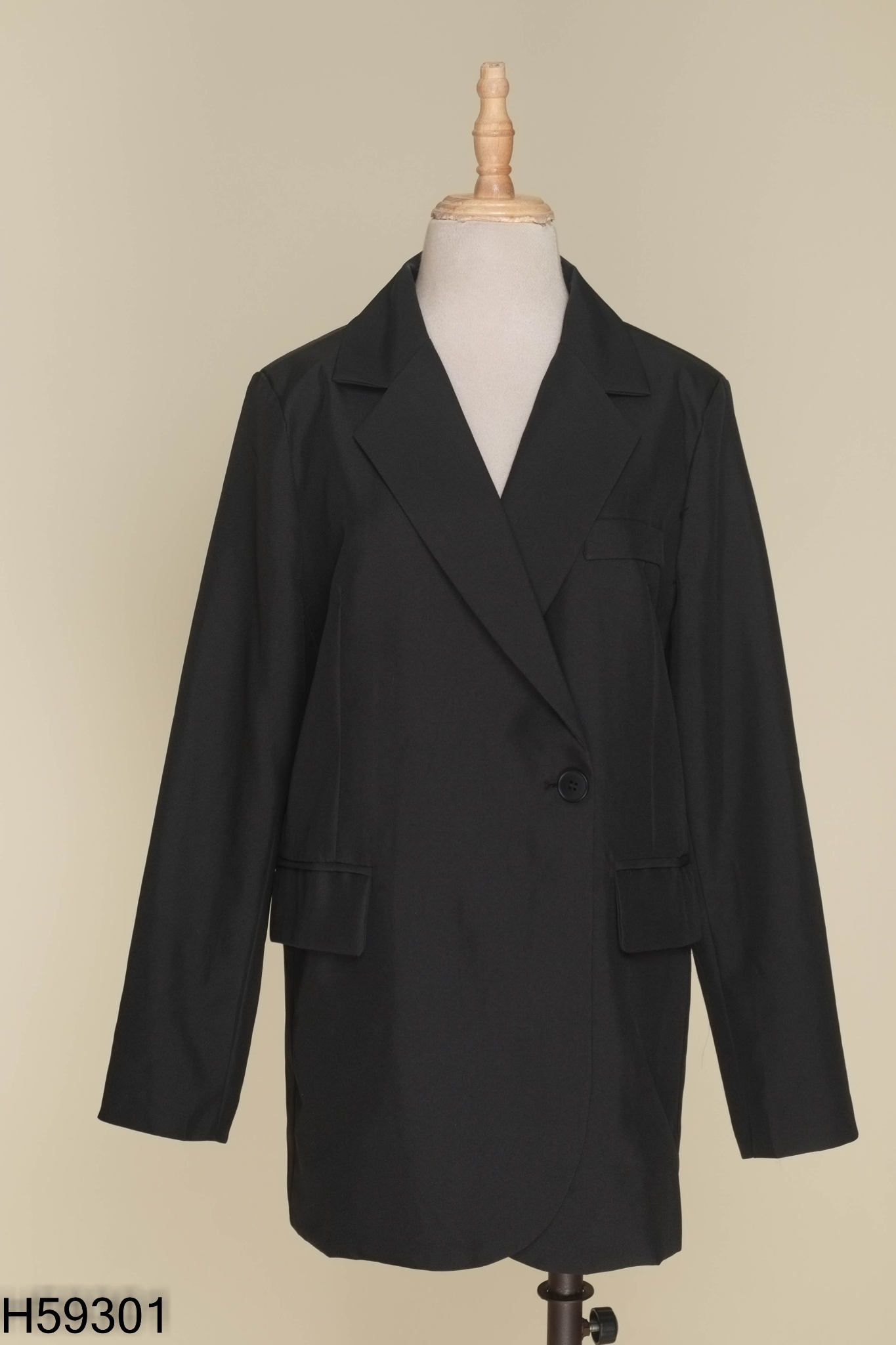 Áo blazer đen trơn