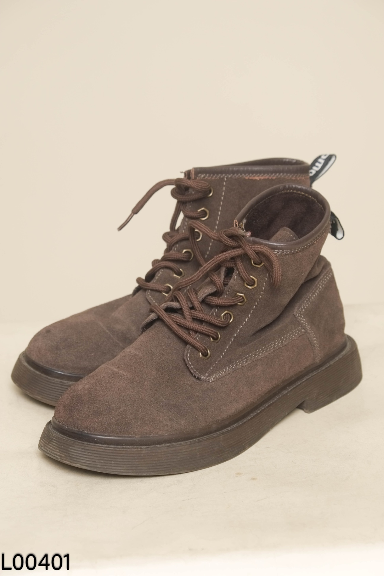 Boots nâu rêu da lộn