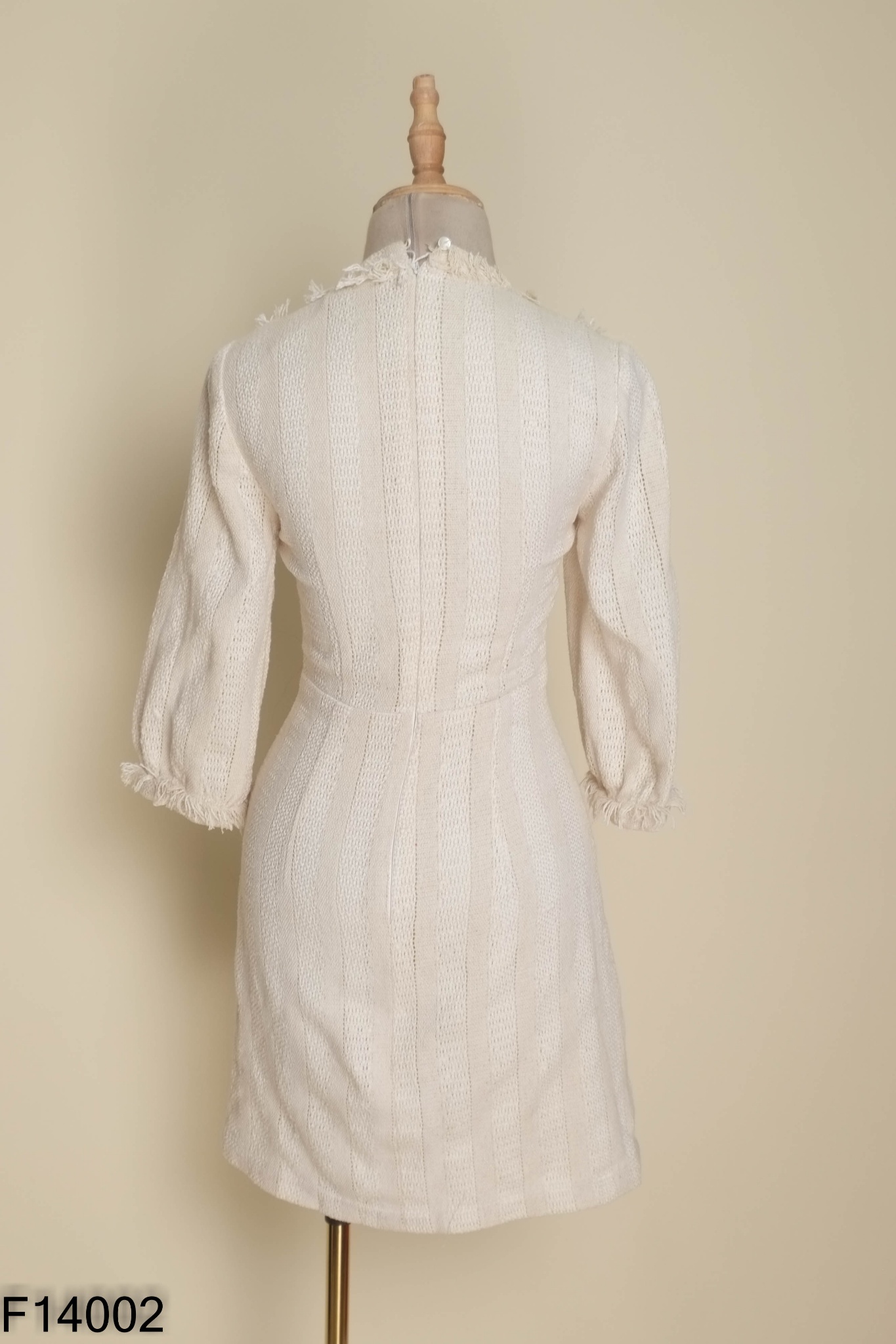 Váy ADORE DRESS dạ be thêu hoa