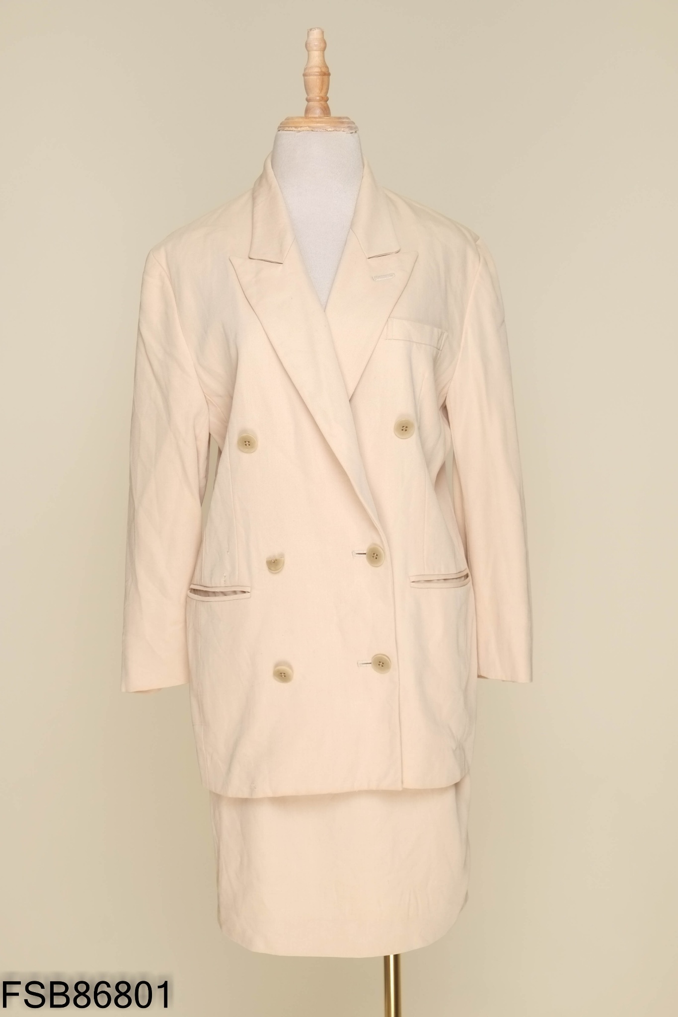SET Blazer be trơn + chân váy