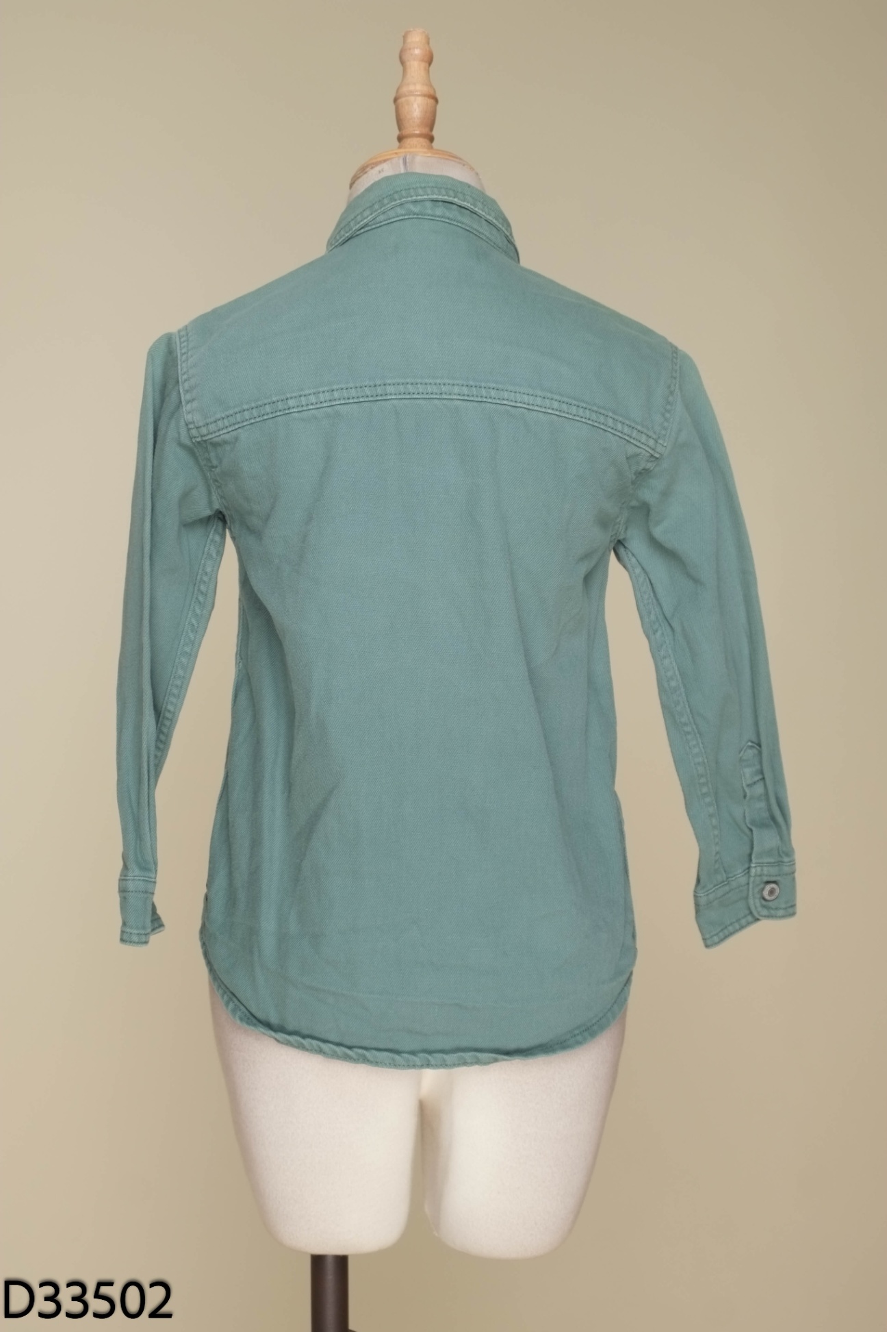 Áo jeans ZARA xanh cổ sơ mi KIDS
