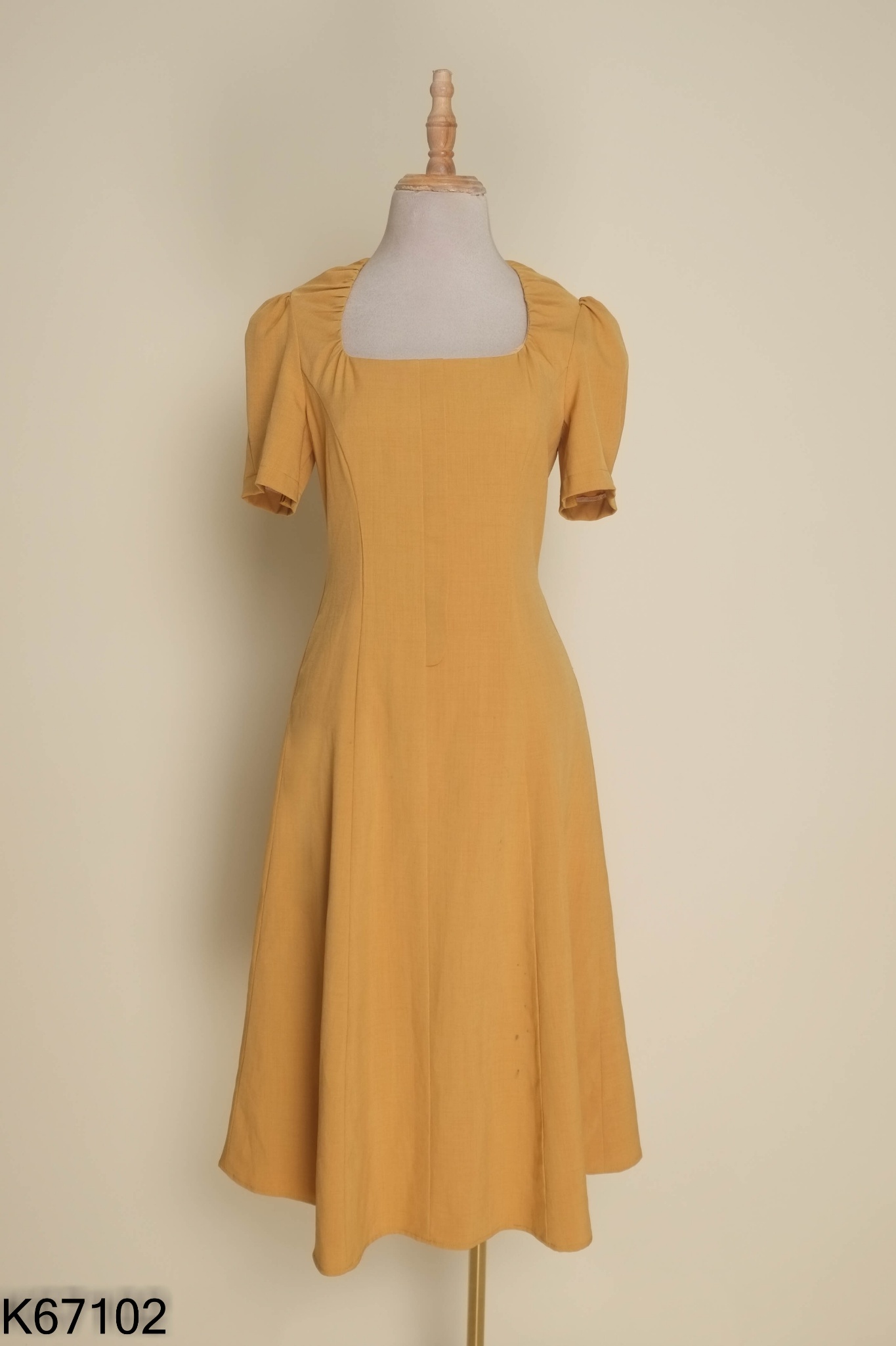 Váy IVY LADIES nâu cổ vuông