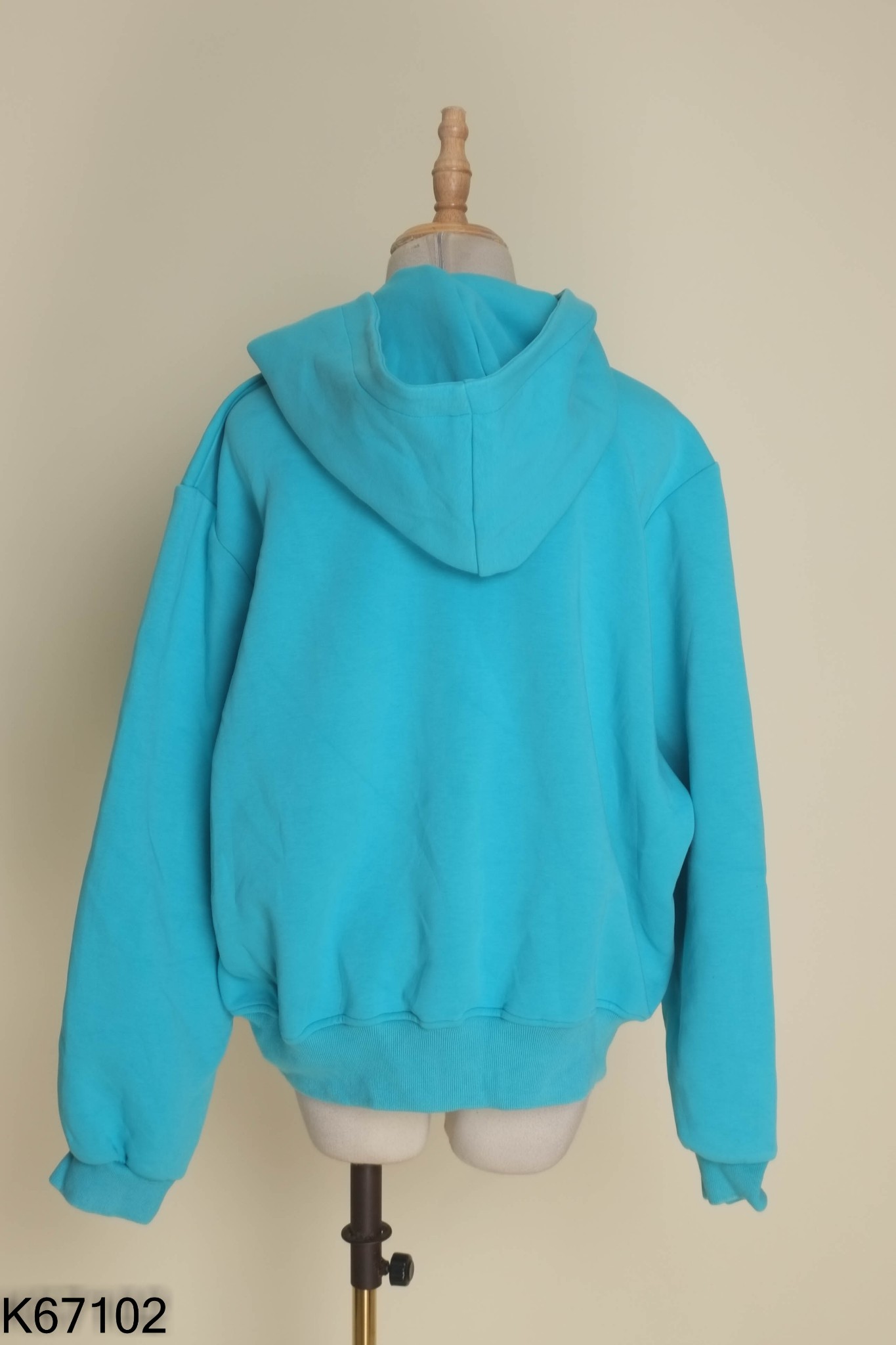 Áo hoodie zip xanh