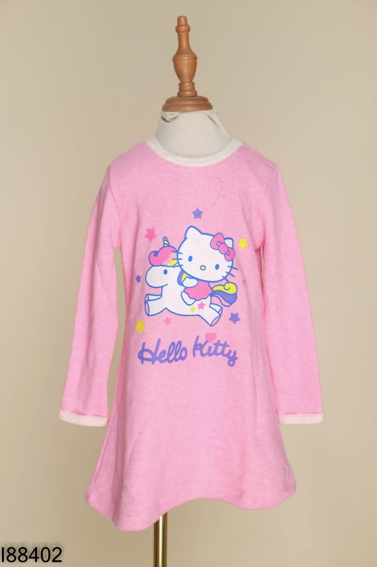 Váy nỉ hồng in helo kitty KIDS