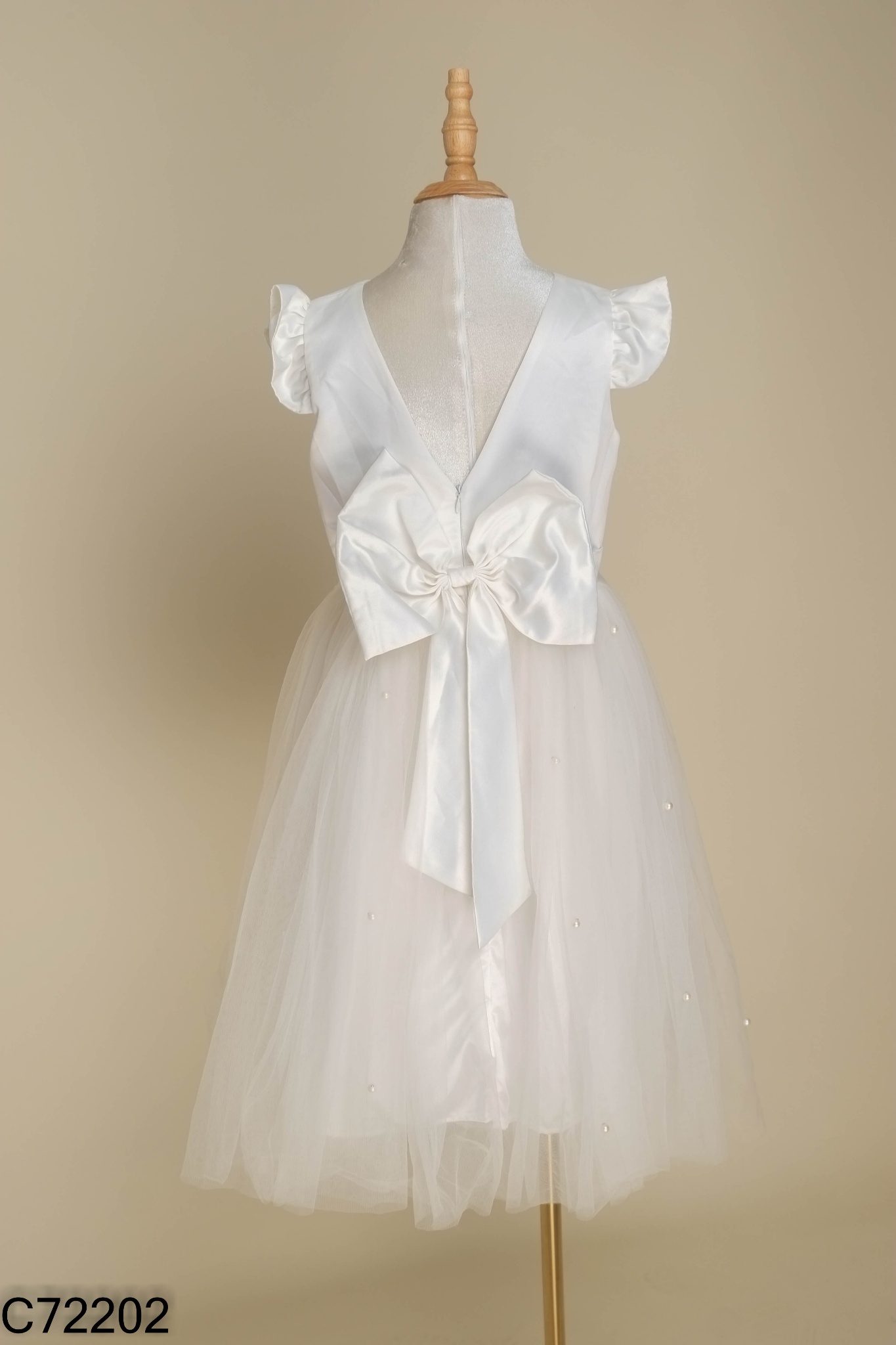 Váy trắng JESS BABYDRESS phối lưới đính ngọc KIDS