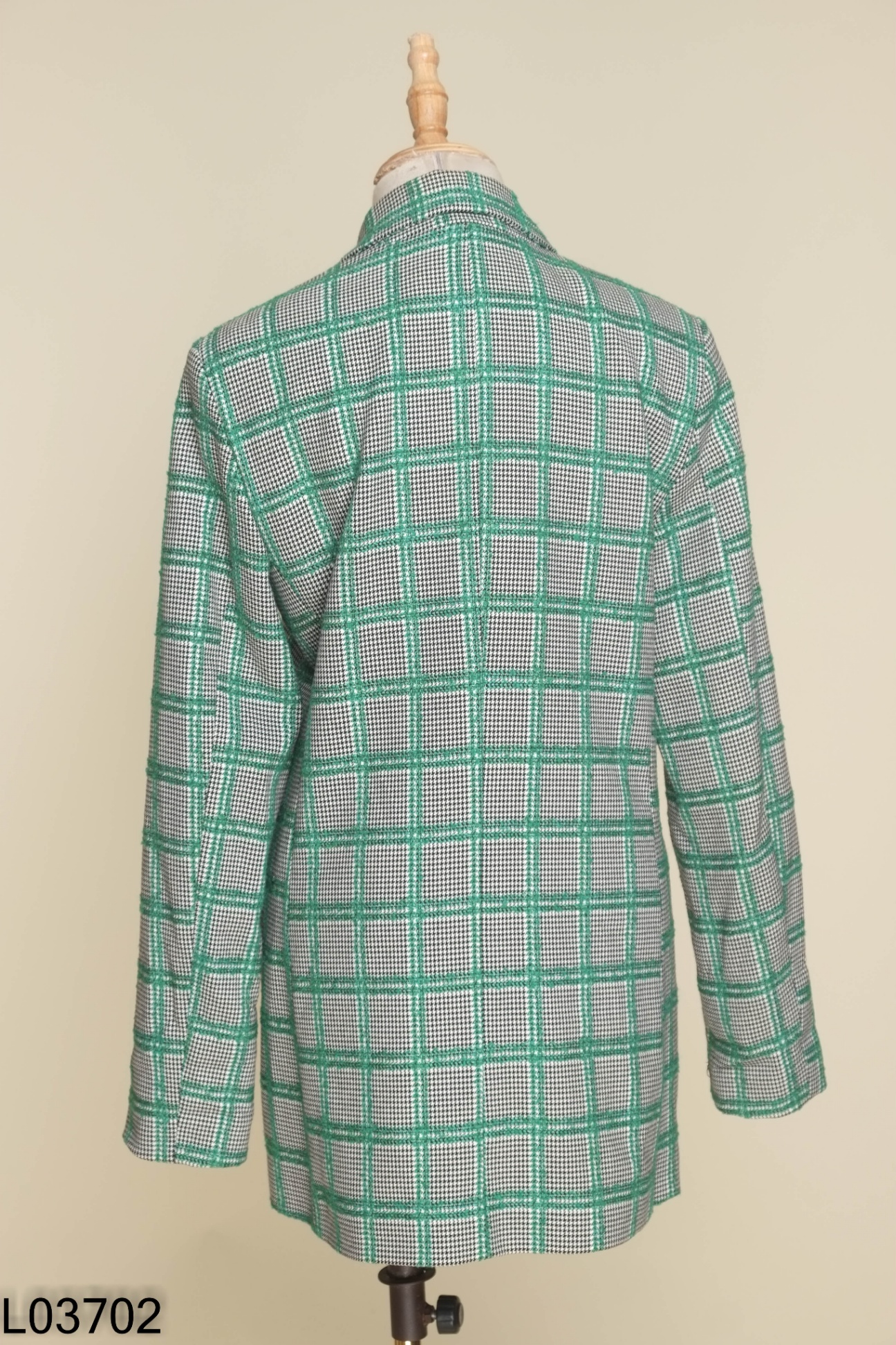 Áo khoác vest xanh kẻ
