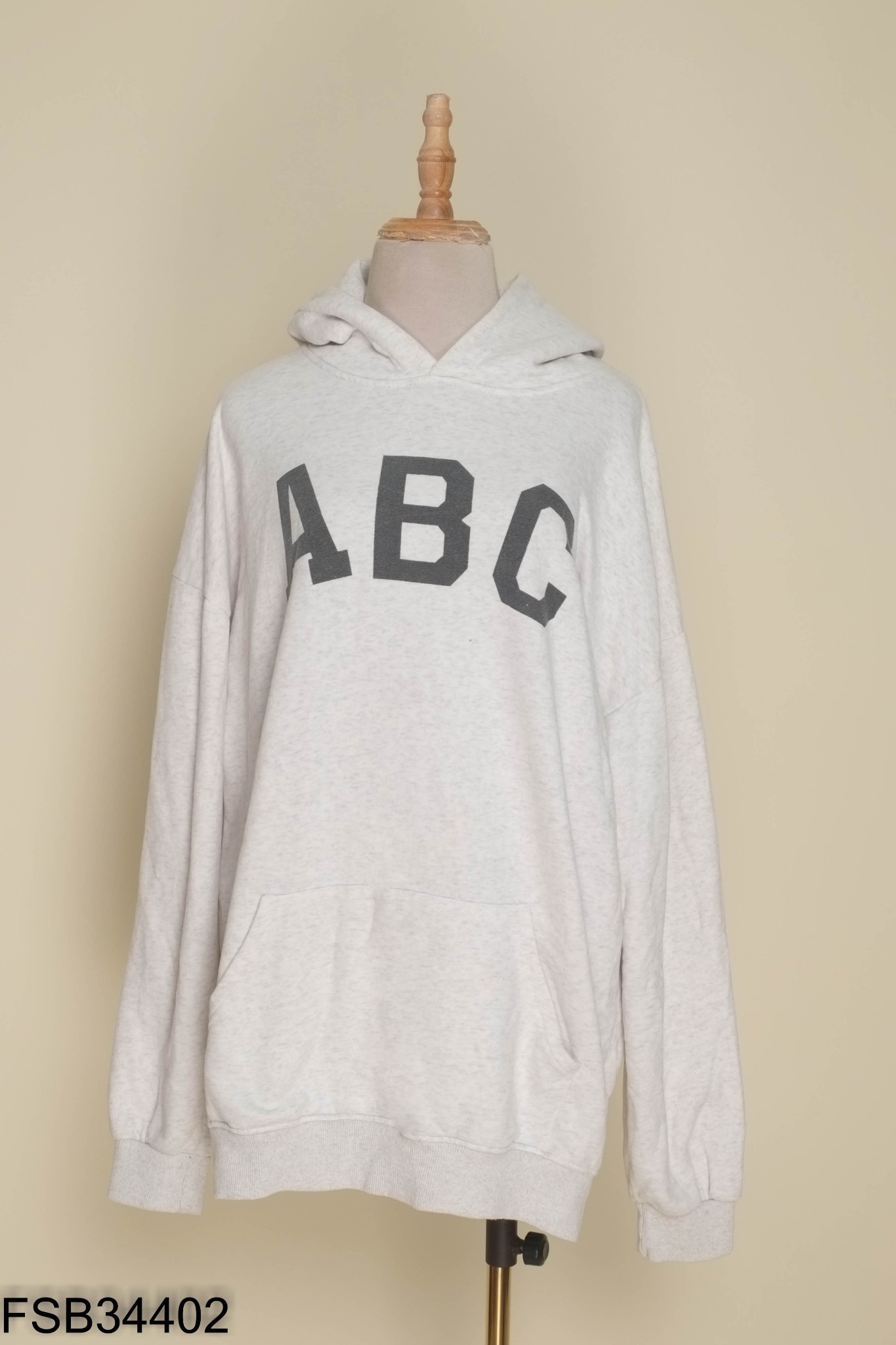 Áo nỉ hoodie xám tiêu