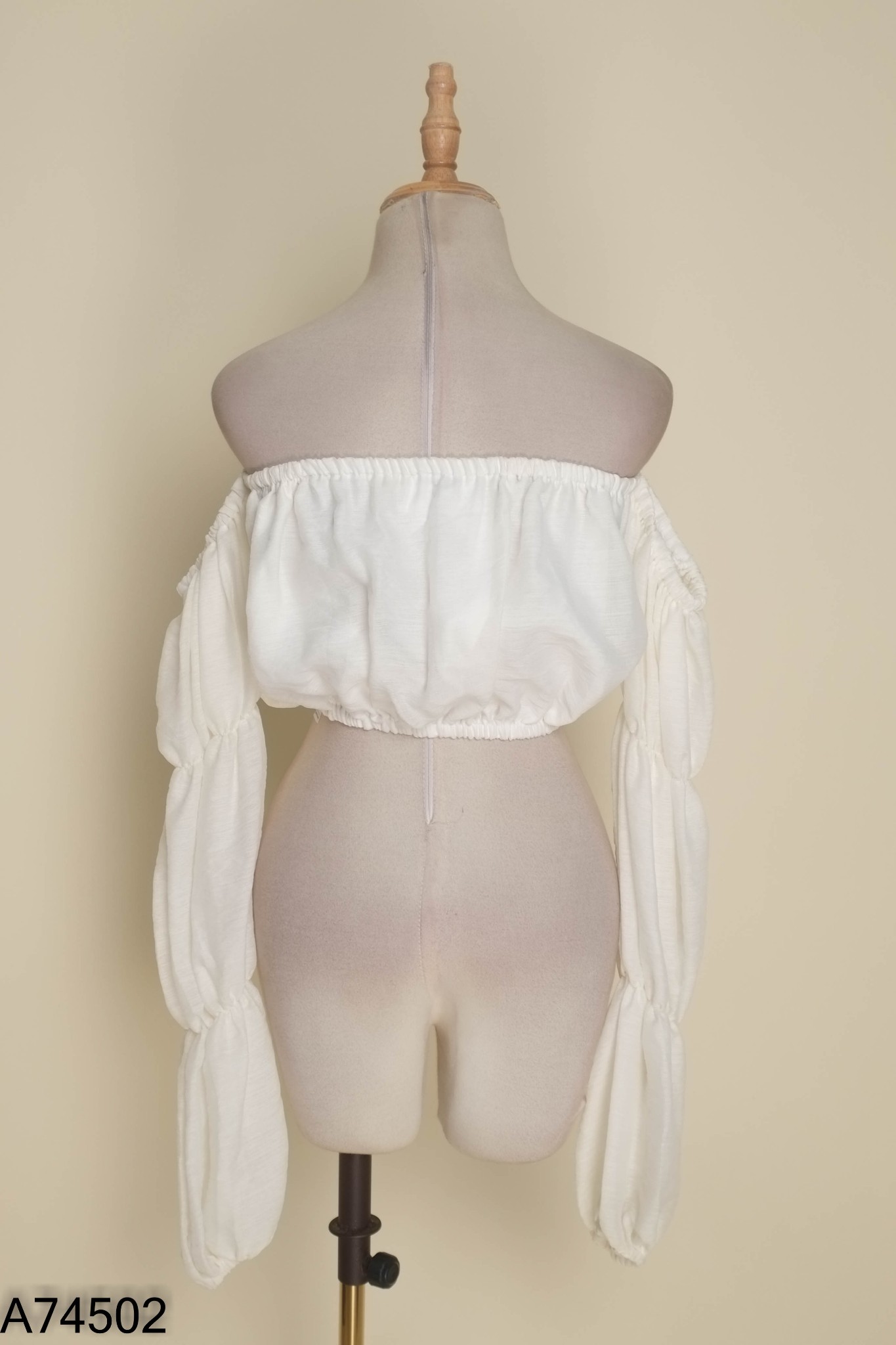 Áo TINOAN croptop trắng dài tay