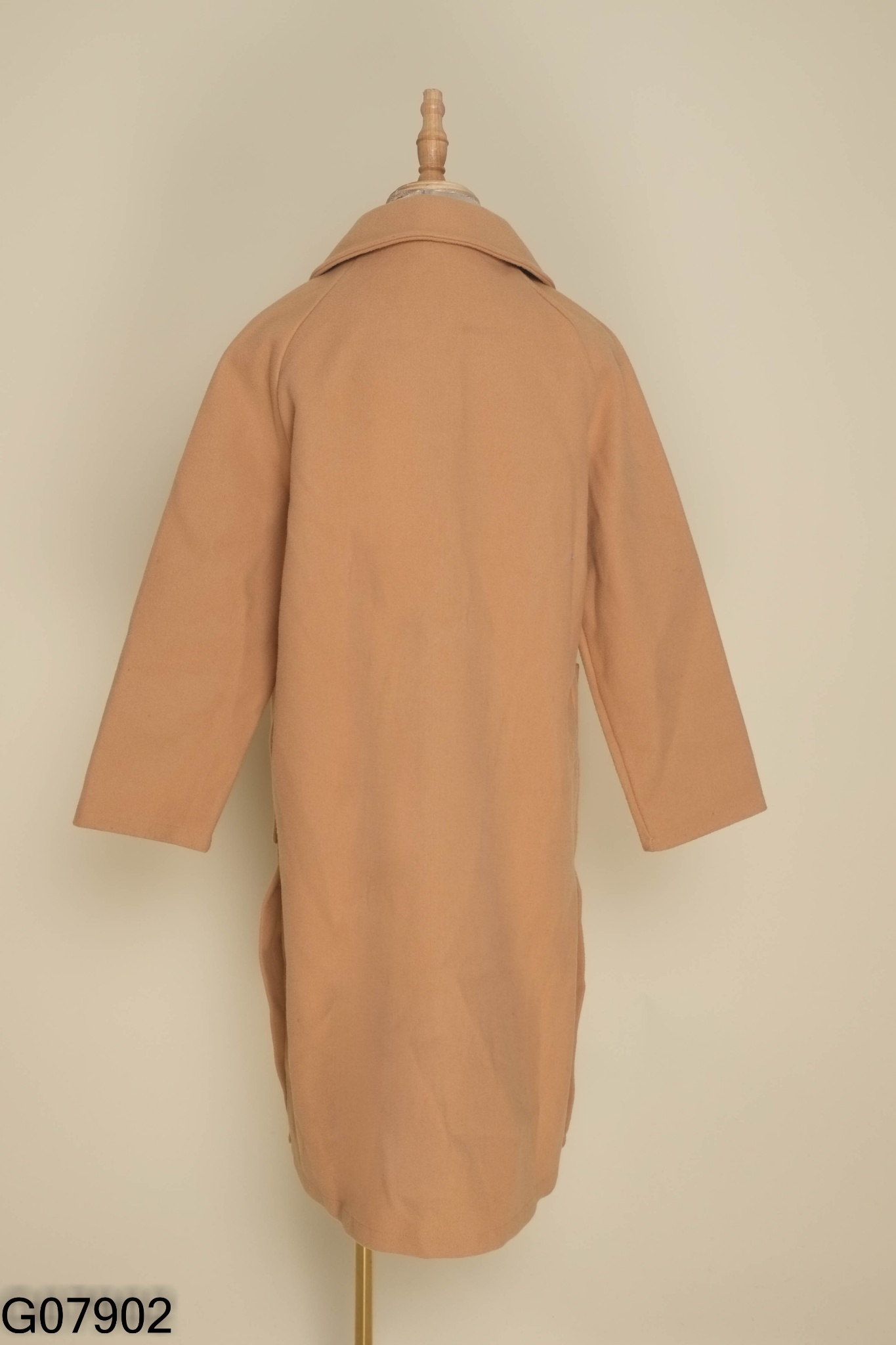 Áo dạ nâu dài cổ vest (sờn nhẹ)