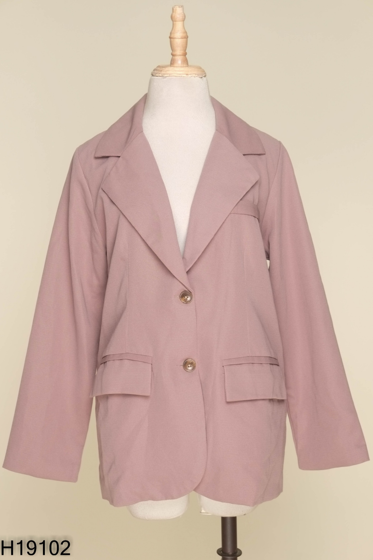 NEWTAG Áo blazer nâu be