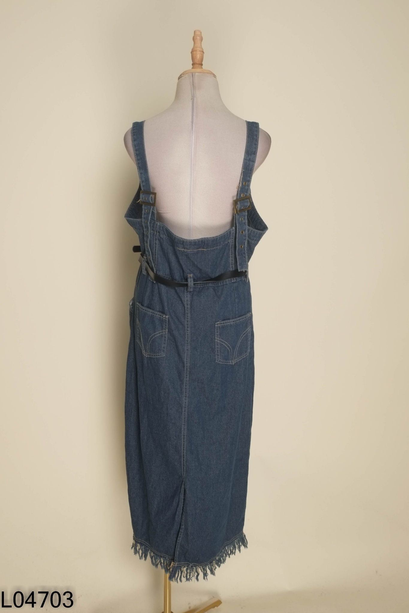 NEWTAG Váy jeans xanh kèm đai