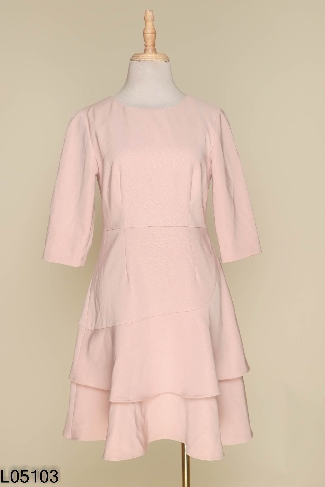 Váy HONEY DESIGN nâu cổ tròn