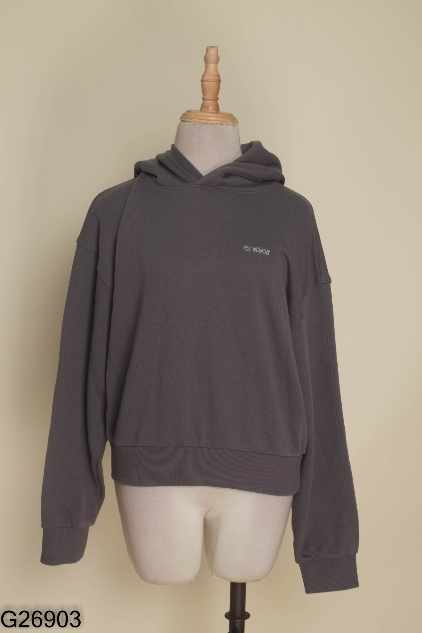 Áo hoodies nỉ xám đậm