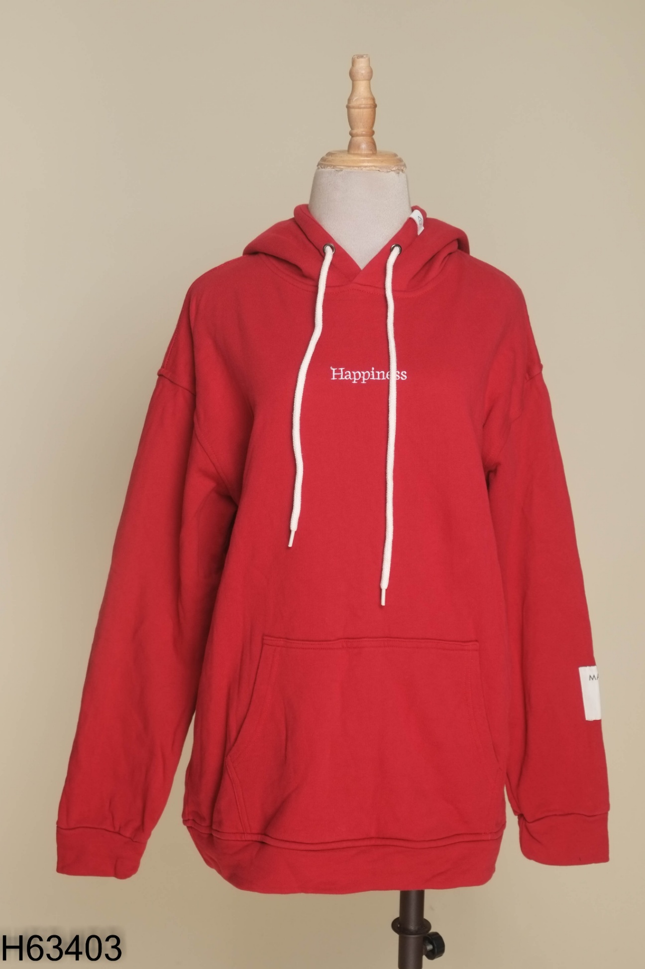Áo hoodies nỉ đỏ thêu chữ