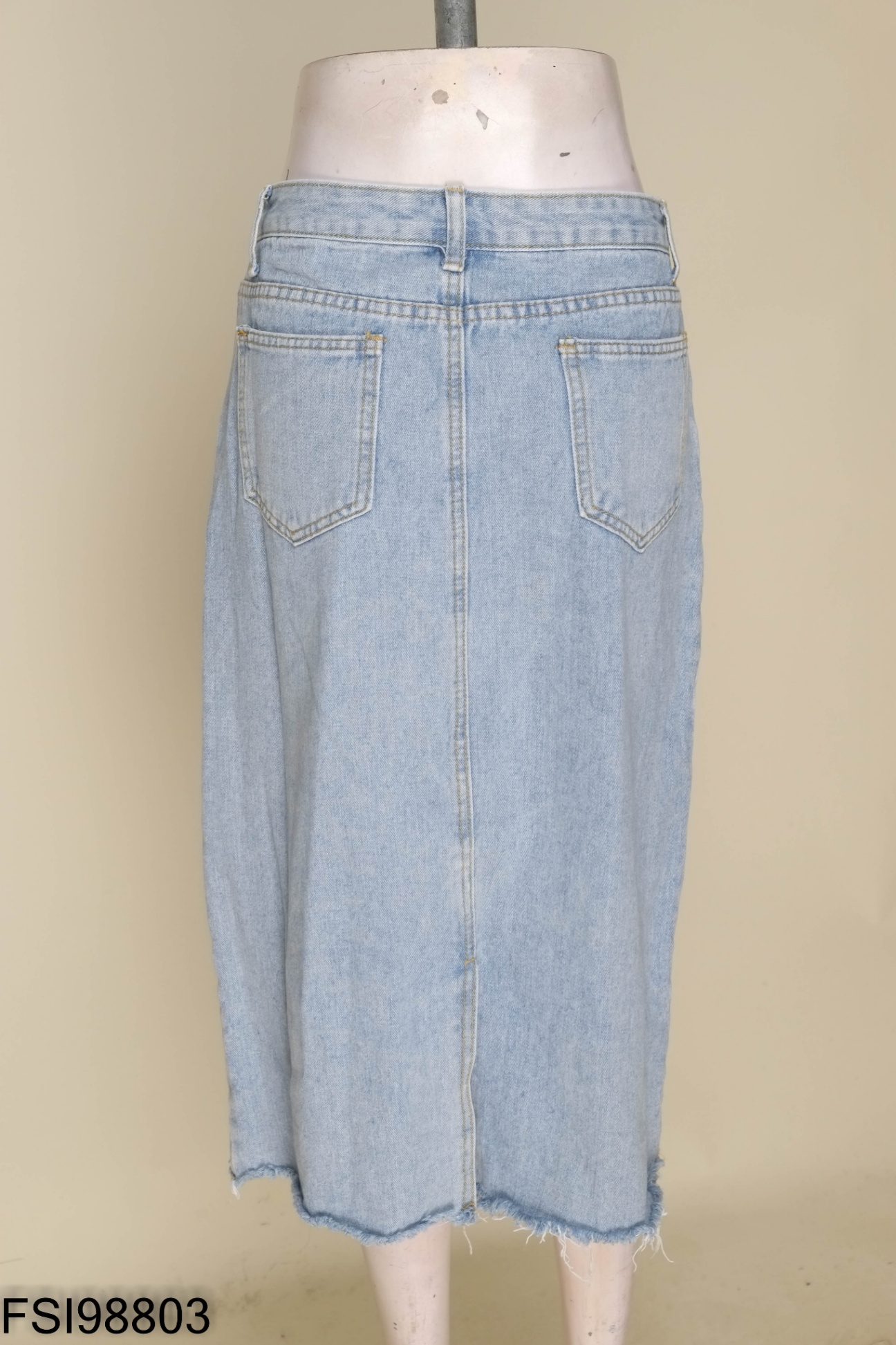 Chân váy jeans xanh nhạt