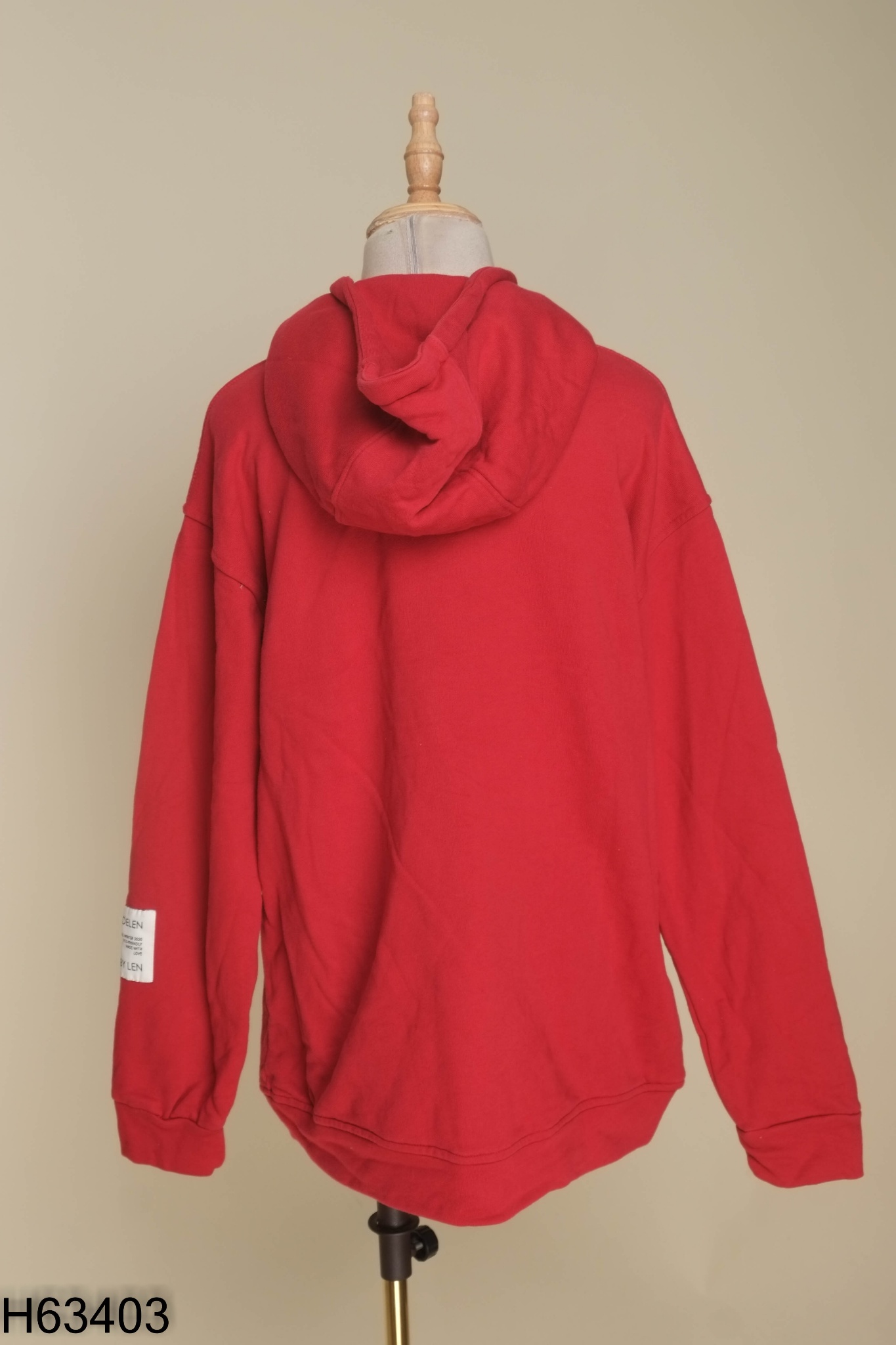 Áo hoodies nỉ đỏ thêu chữ