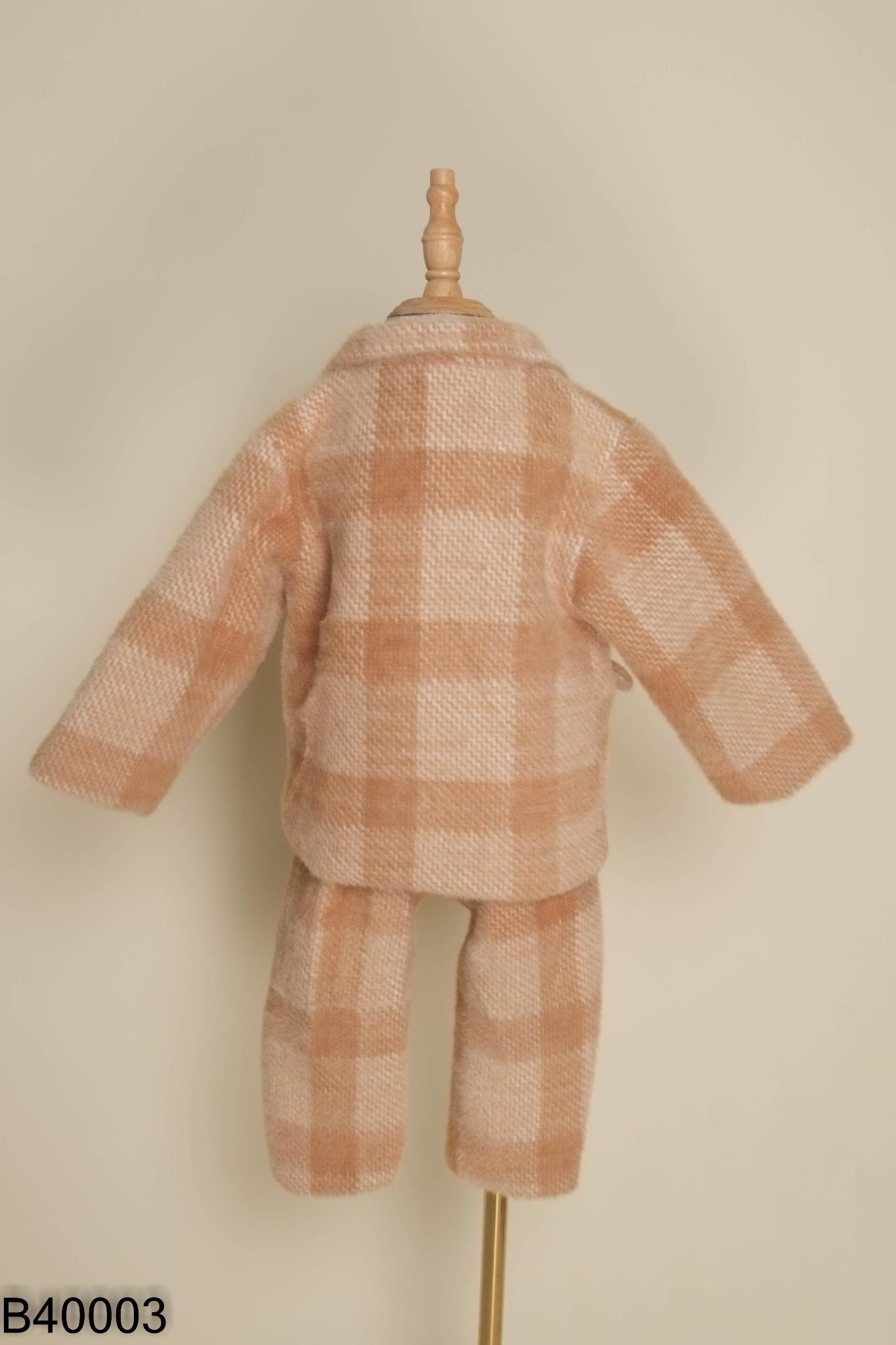 Set Áo dạ be bẻ + quần dài KIDS