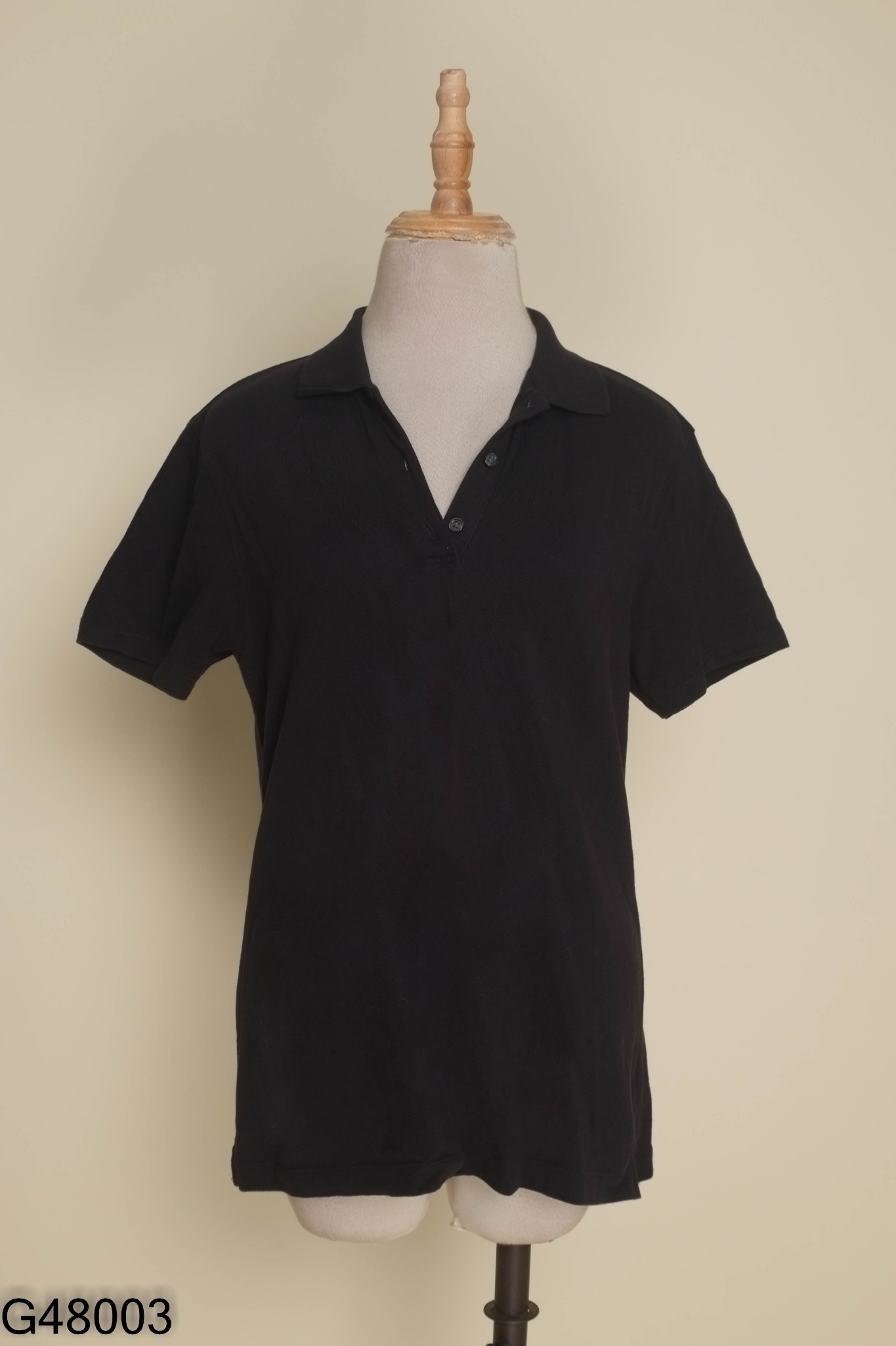 Áo polo MUJI đen trơn